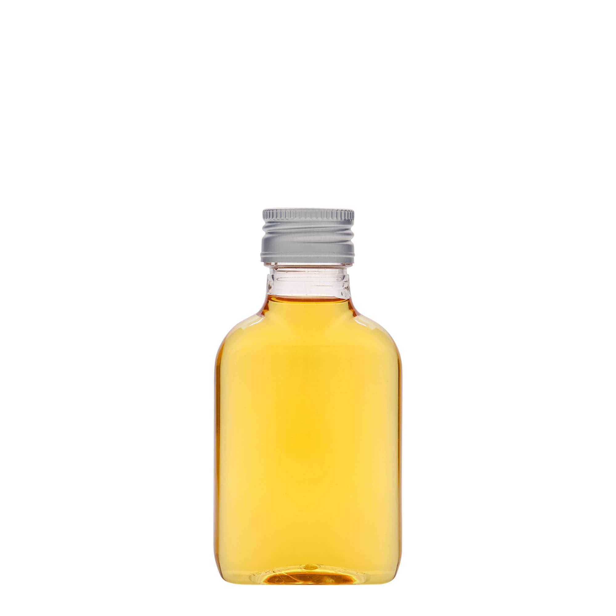 100 ml kapsa, oválná, PET plast, hrdlo: PP 28