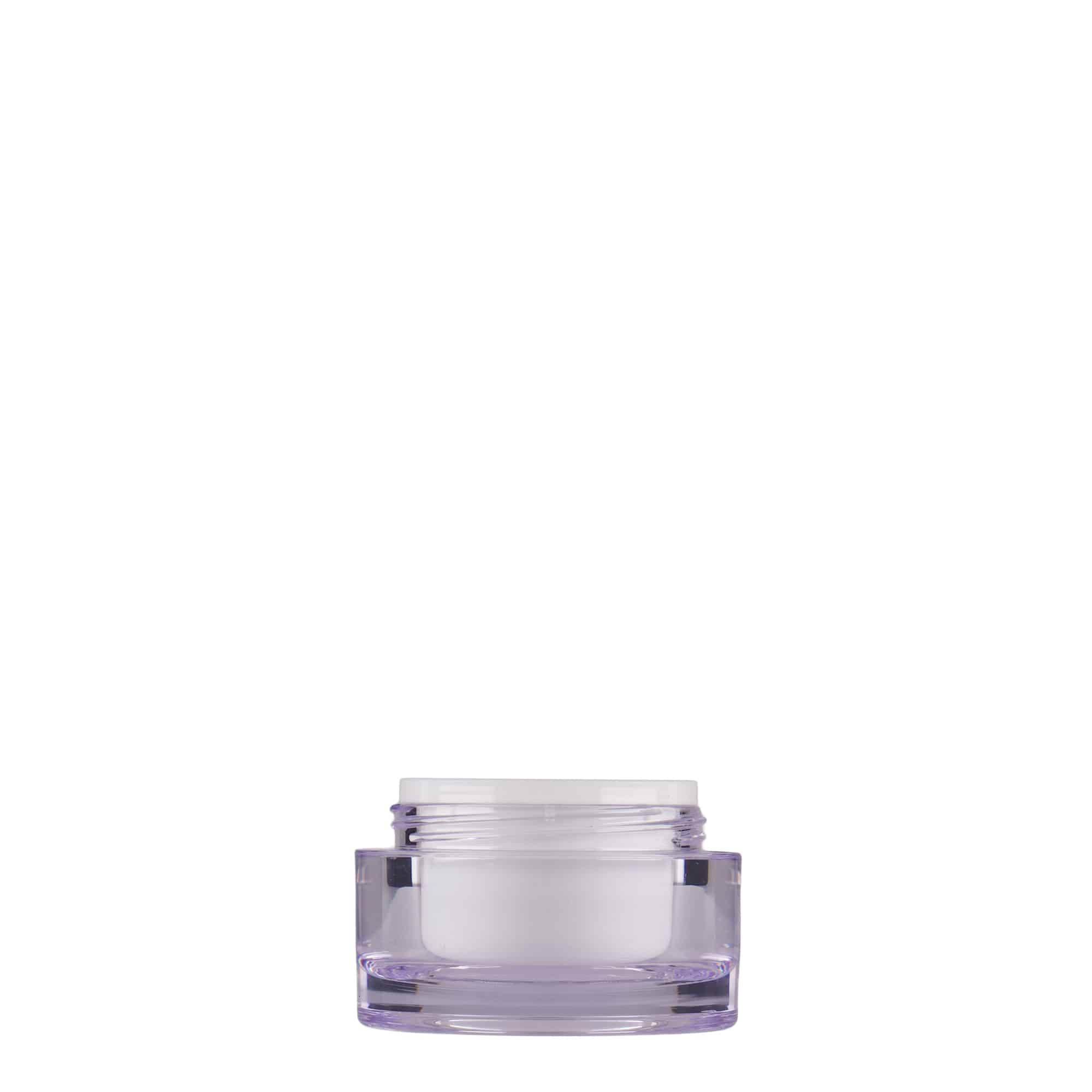 Kelímek 10 ml, plast SAN, bílý, uzávěr: šroubovací uzávěr Kelímek 10 ml, plast SAN, bílý, uzávěr: šroubovací uzávěr