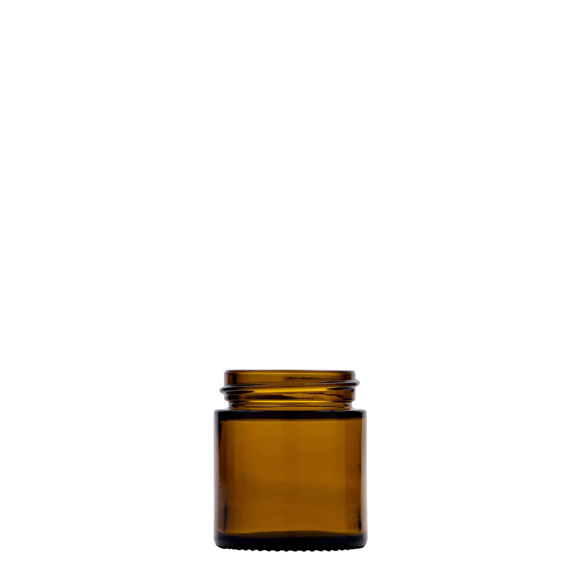 30 ml kelímek „Brown Line“, sklo, hnědý, hrdlo: závitové uzávěr