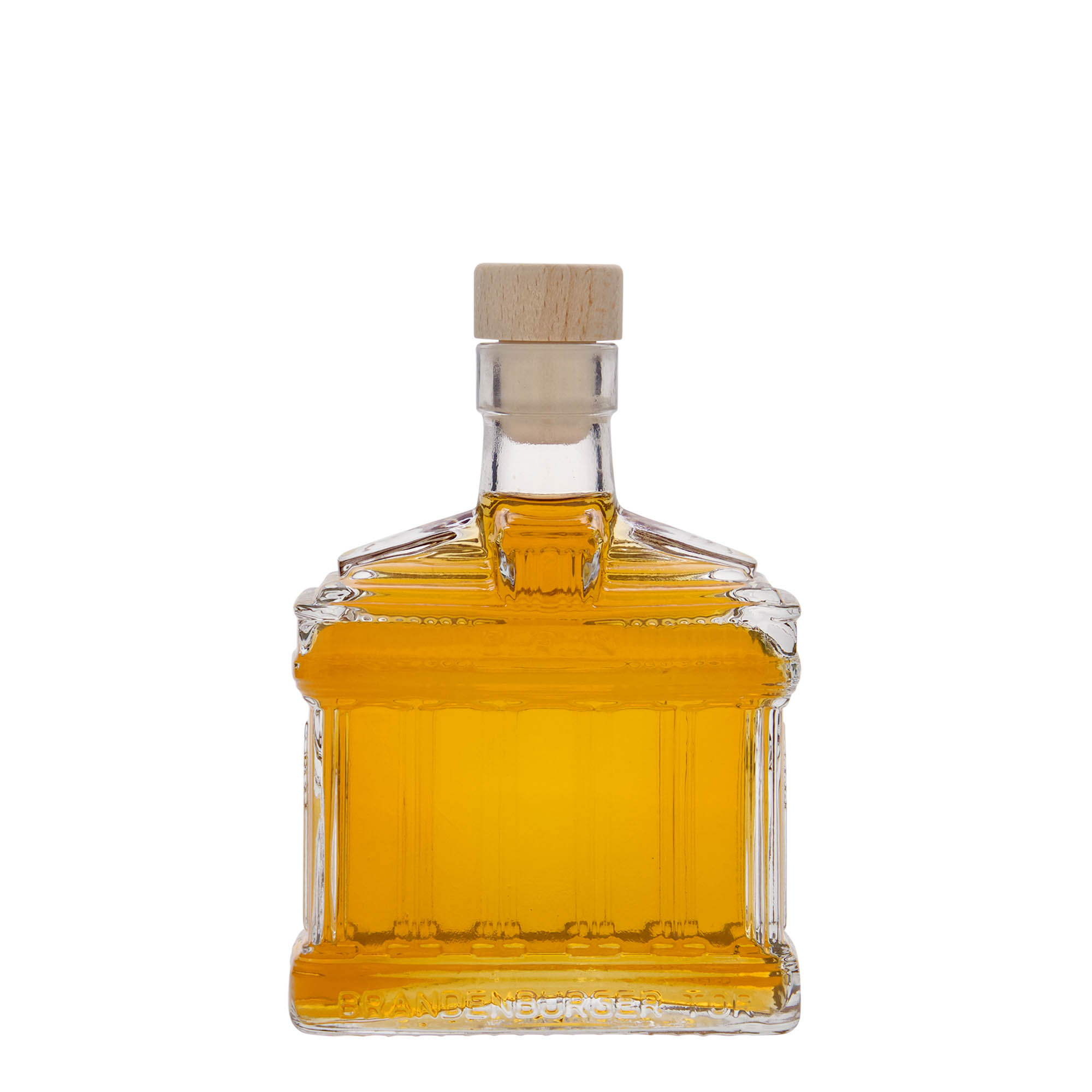 200 ml skleněná láhev 'Brandenburská brána', hrdlo: korek
