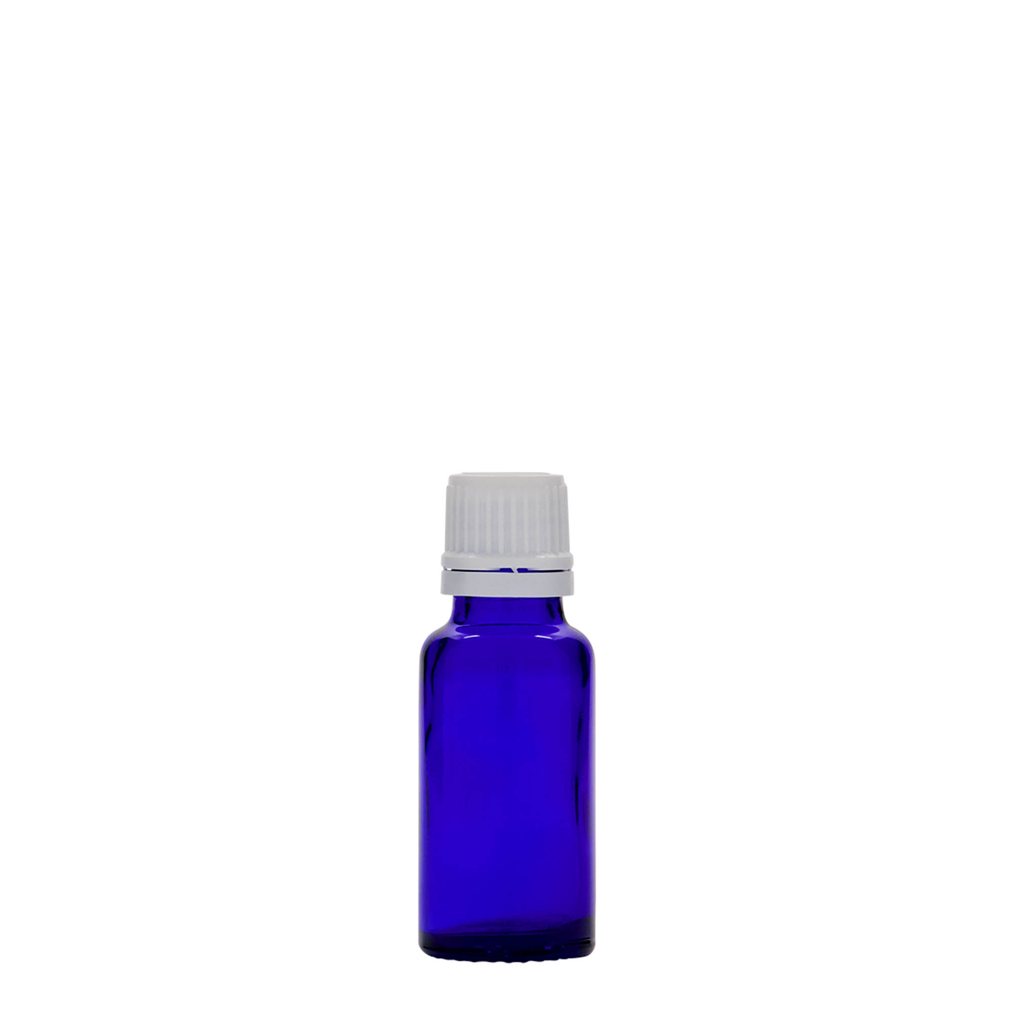 Lékovka 20 ml, sklo, královská modř, ústí: DIN 18