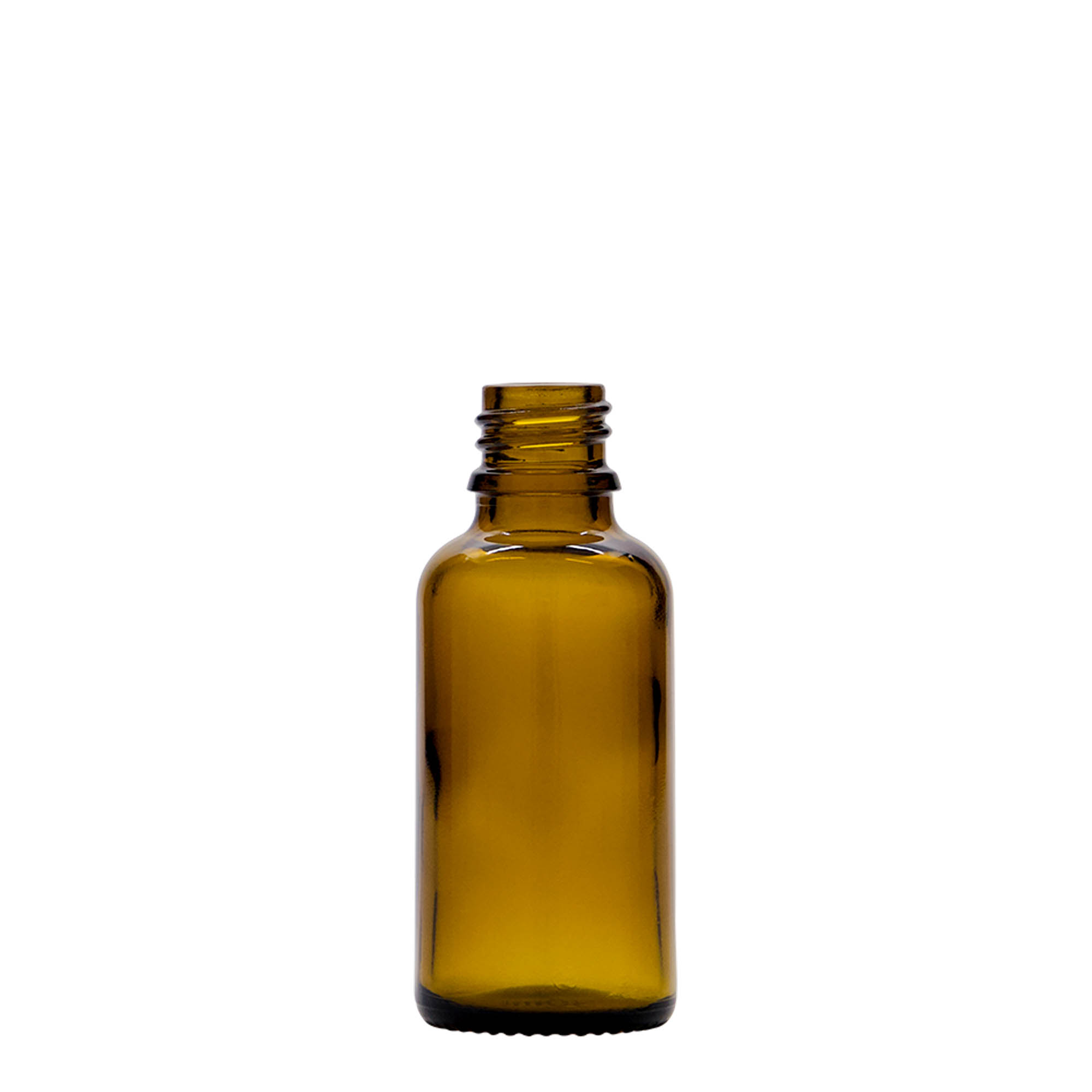 30 ml kapátková lahvička lékařská, sklo, hnědá, hrdlo: DIN 18