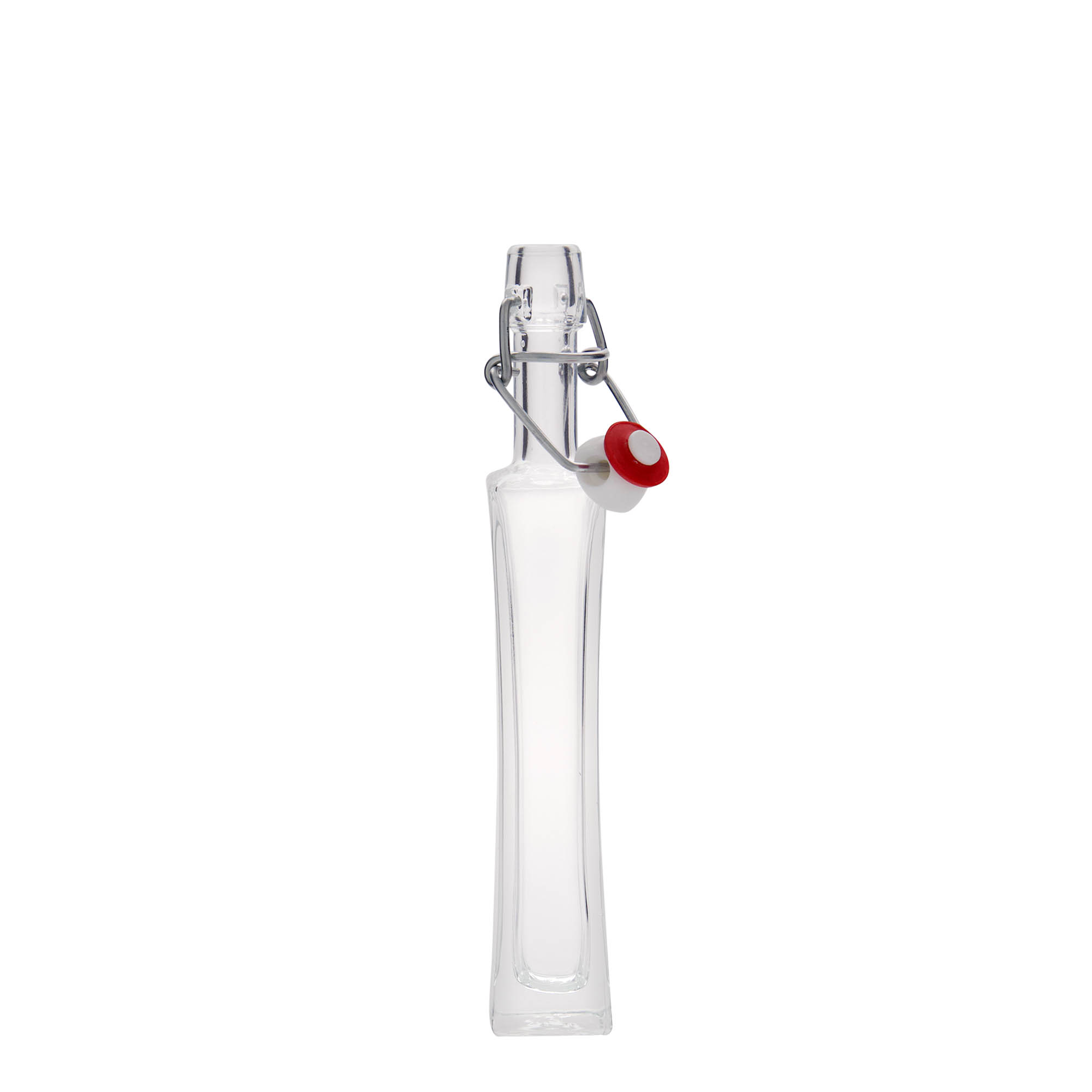 40 ml skleněná lahvička 'Koko', čtvercová, hrdlo: uzávěr s pákou 40 ml skleněná lahvička 'Koko', čtvercová, hrdlo: uzávěr s pákou