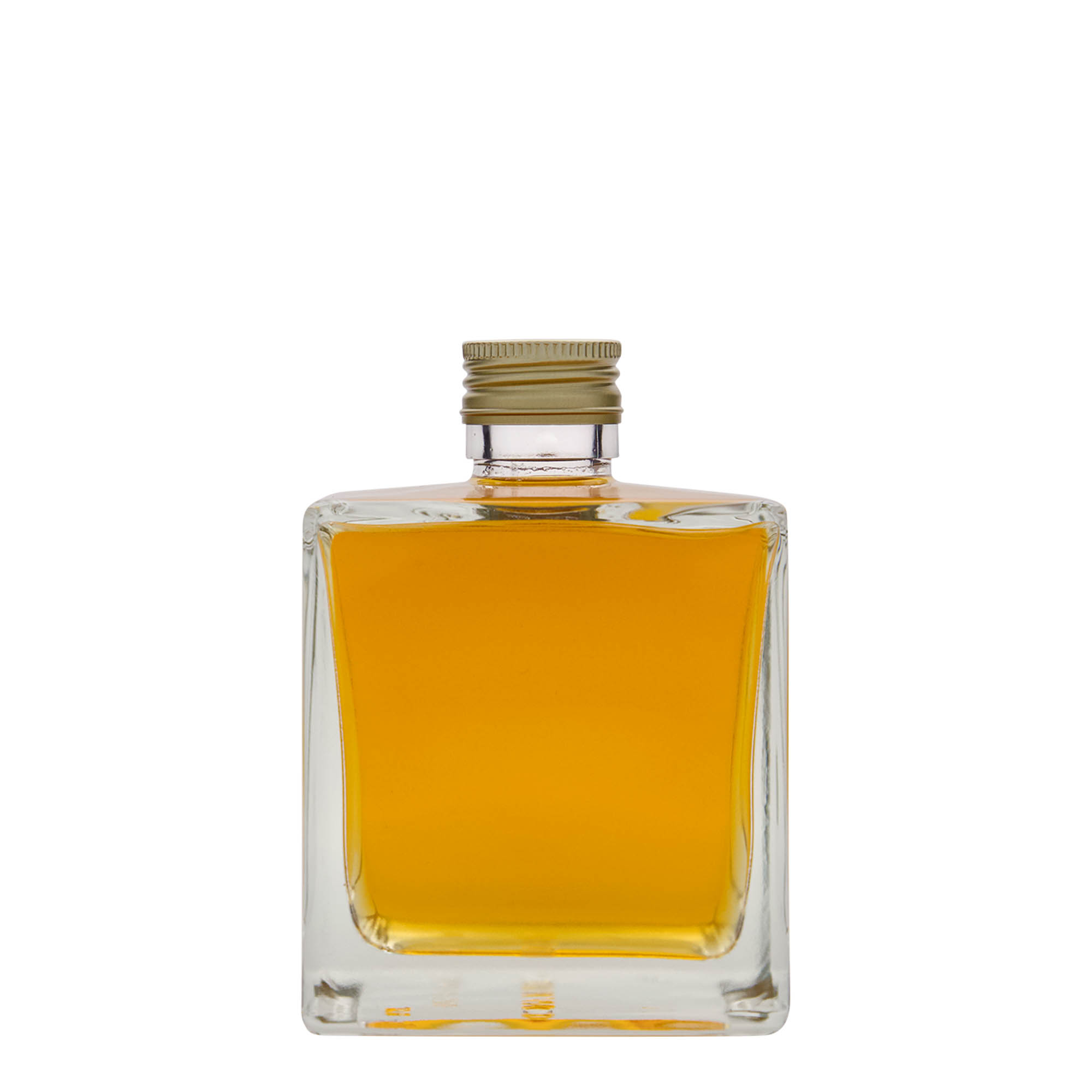 500 ml skleněná láhev 'Cube', čtvercová, hrdlo: PP 31,5