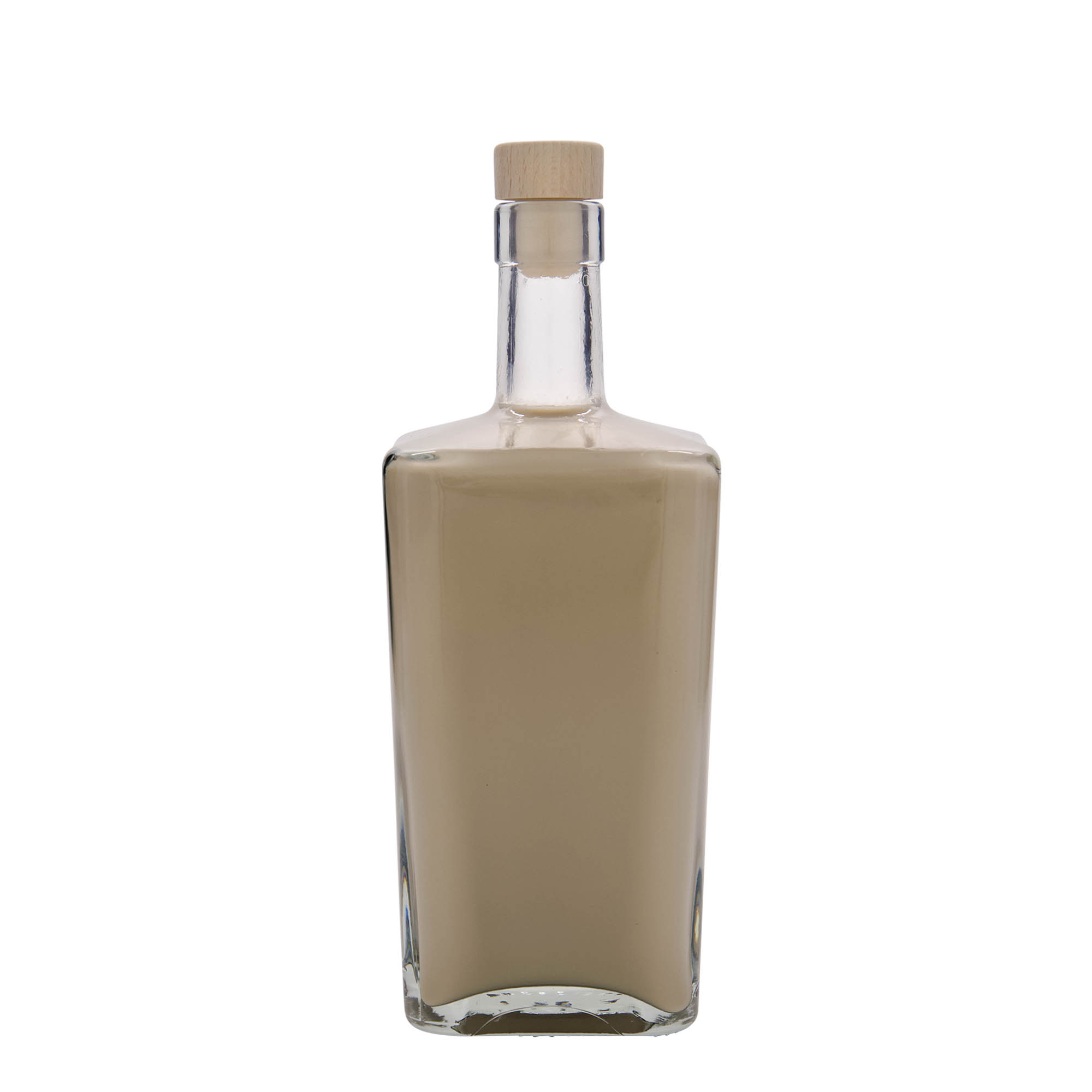 700 ml skleněná láhev 'Noel', čtvercová, hrdlo: korek