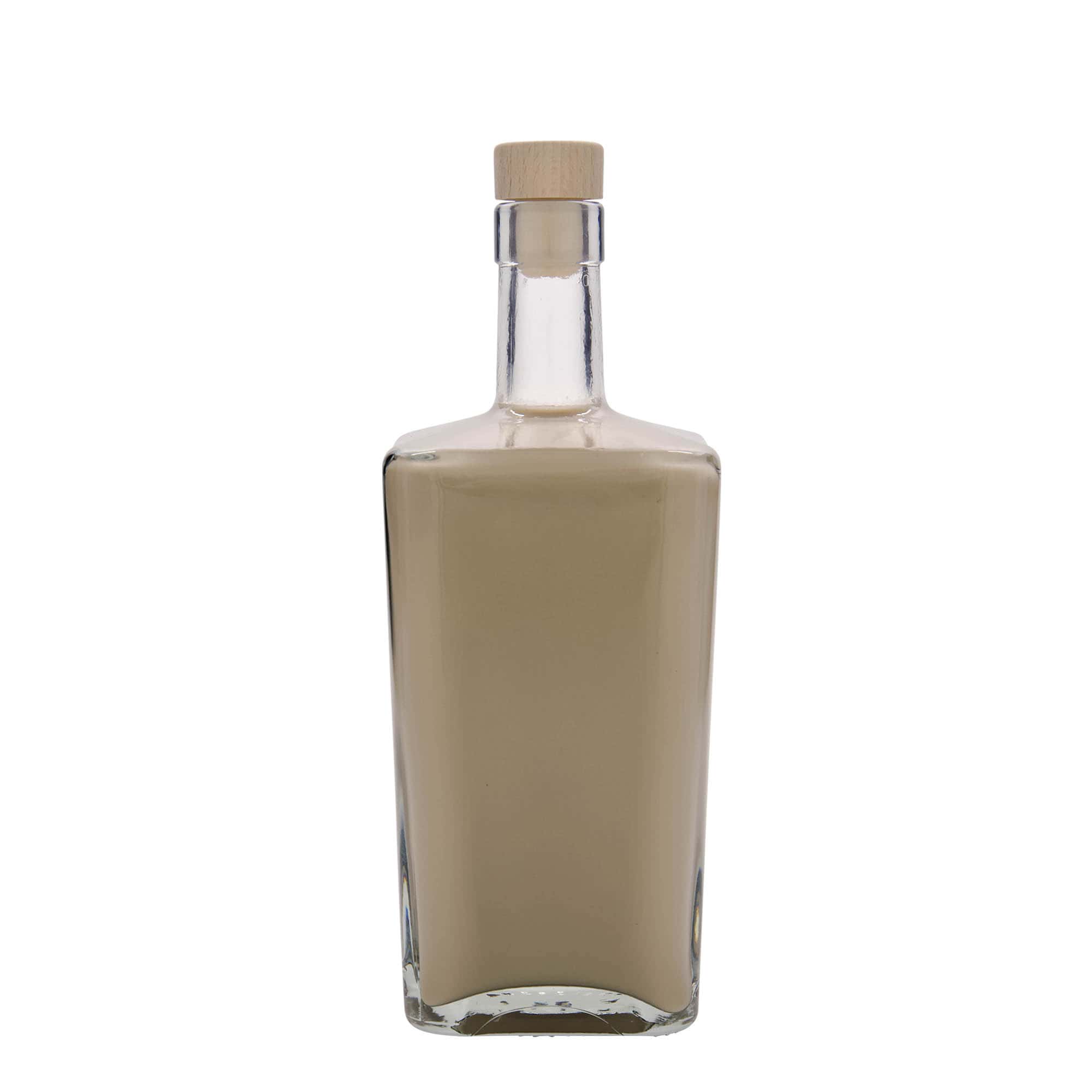 700 ml skleněná láhev 'Noel', čtvercová, hrdlo: korek