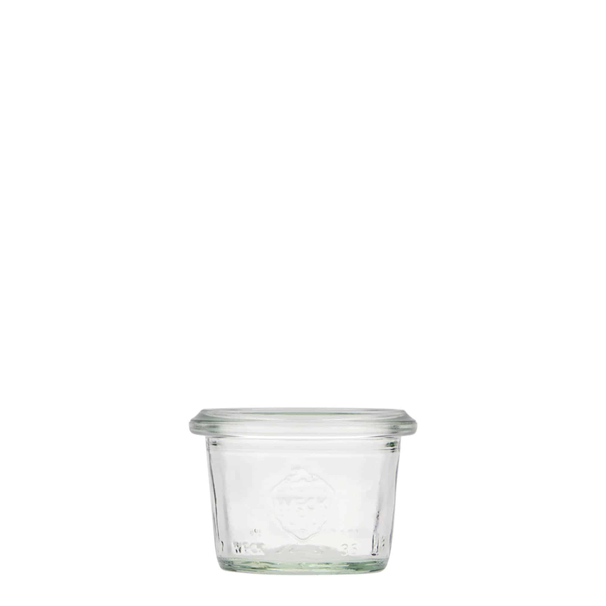 Konzervárenské sklenice WECK 35 ml, uzávěr: kulatý okraj