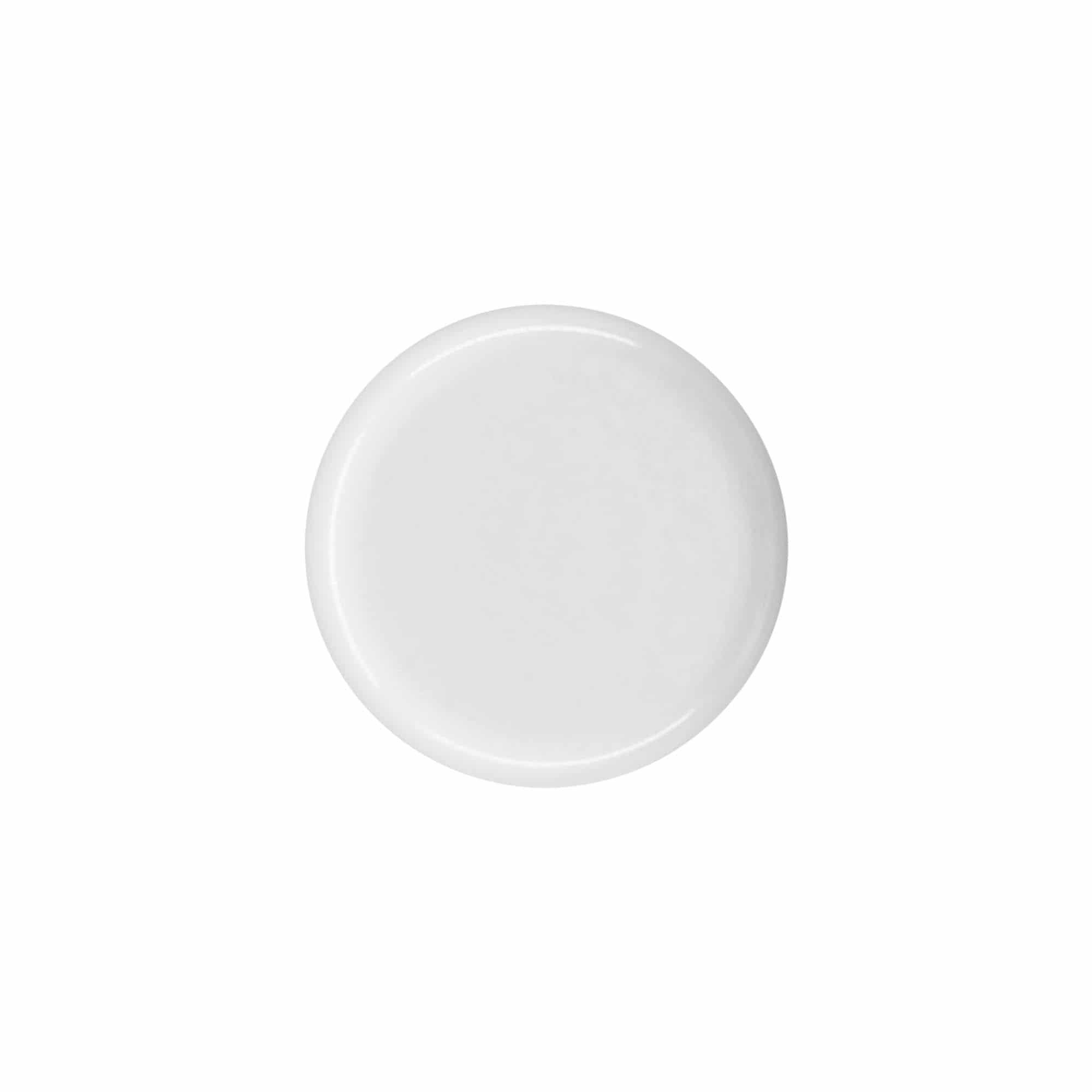 Šroubovací uzávěr kulaté lahve s injekčním adaptérem, PE plast, bílý, pro hrdlo: DIN 18