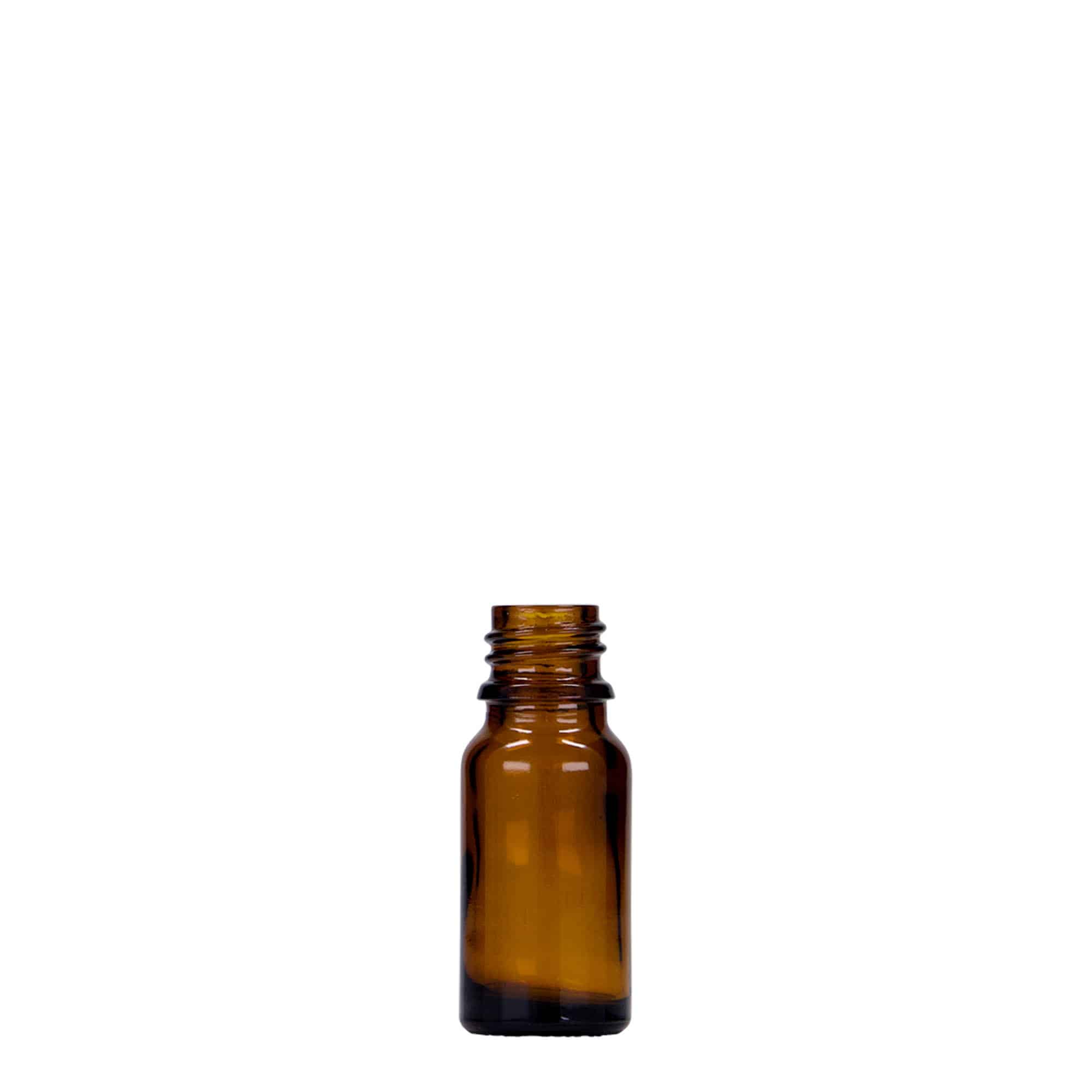 10 ml lékovka, sklo, hnědá, hrdlo: DIN 18