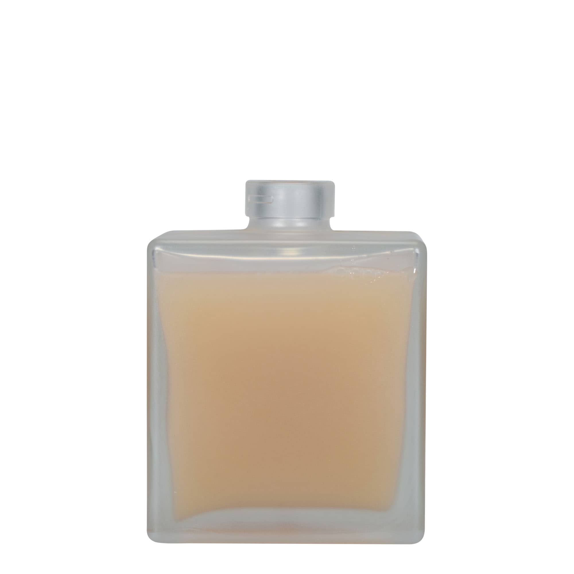 Skleněná lahev 500 ml 'Cube', čtvercová, matná, uzávěr: korek