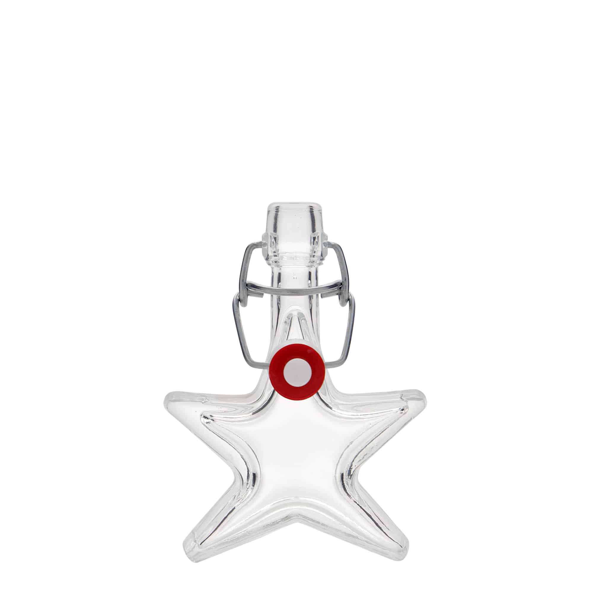 40 ml skleněná lahvička 'Hvězda', hrdlo: uzávěr s pákou