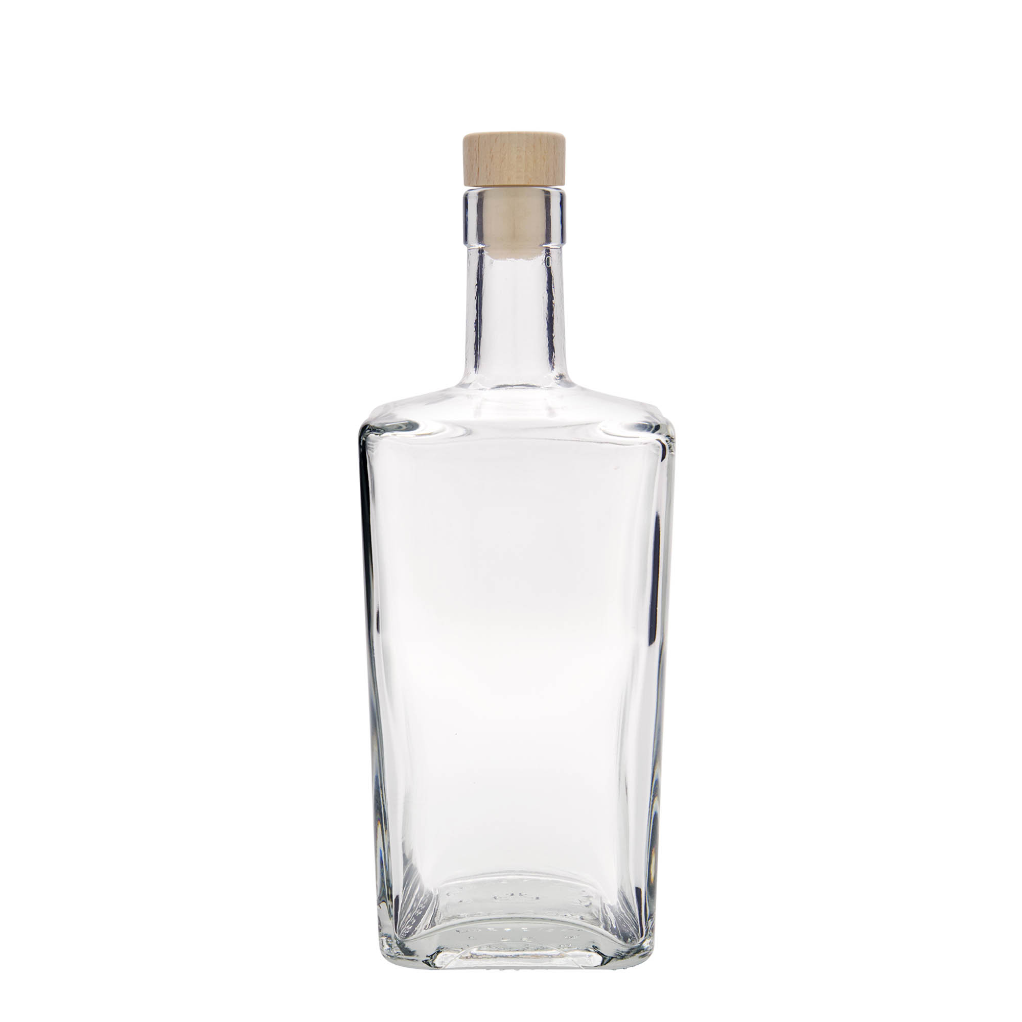 700 ml skleněná láhev „Noel“, čtvercová, hrdlo: korek