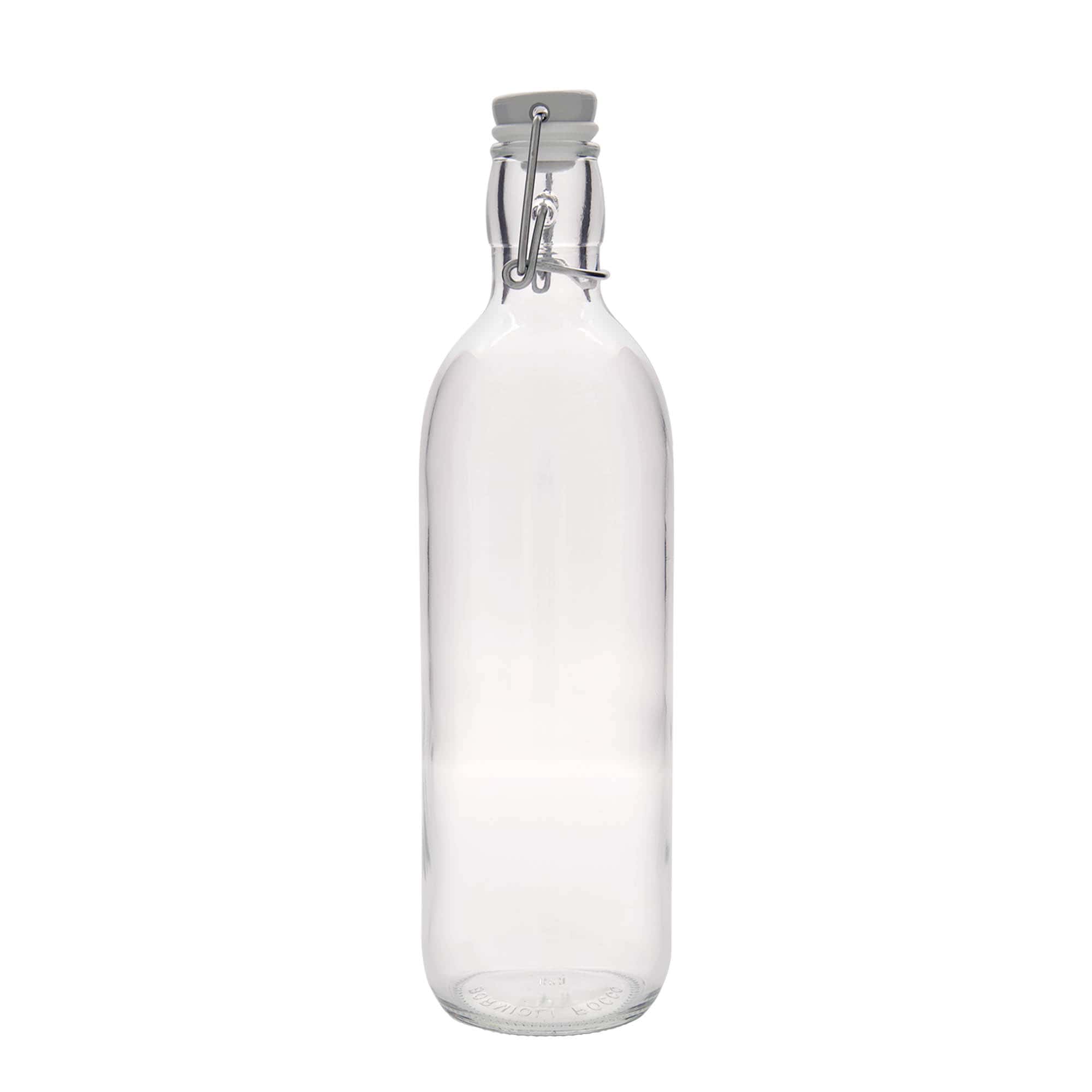 1.000 ml skleněná láhev „Emilia“, hrdlo: uzávěr s pákou