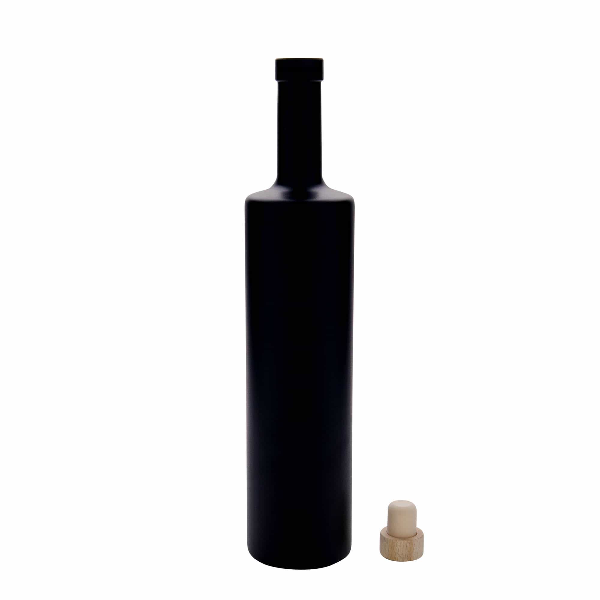 Skleněná lahev 700 ml 'Centurio', černá, uzávěr: korek