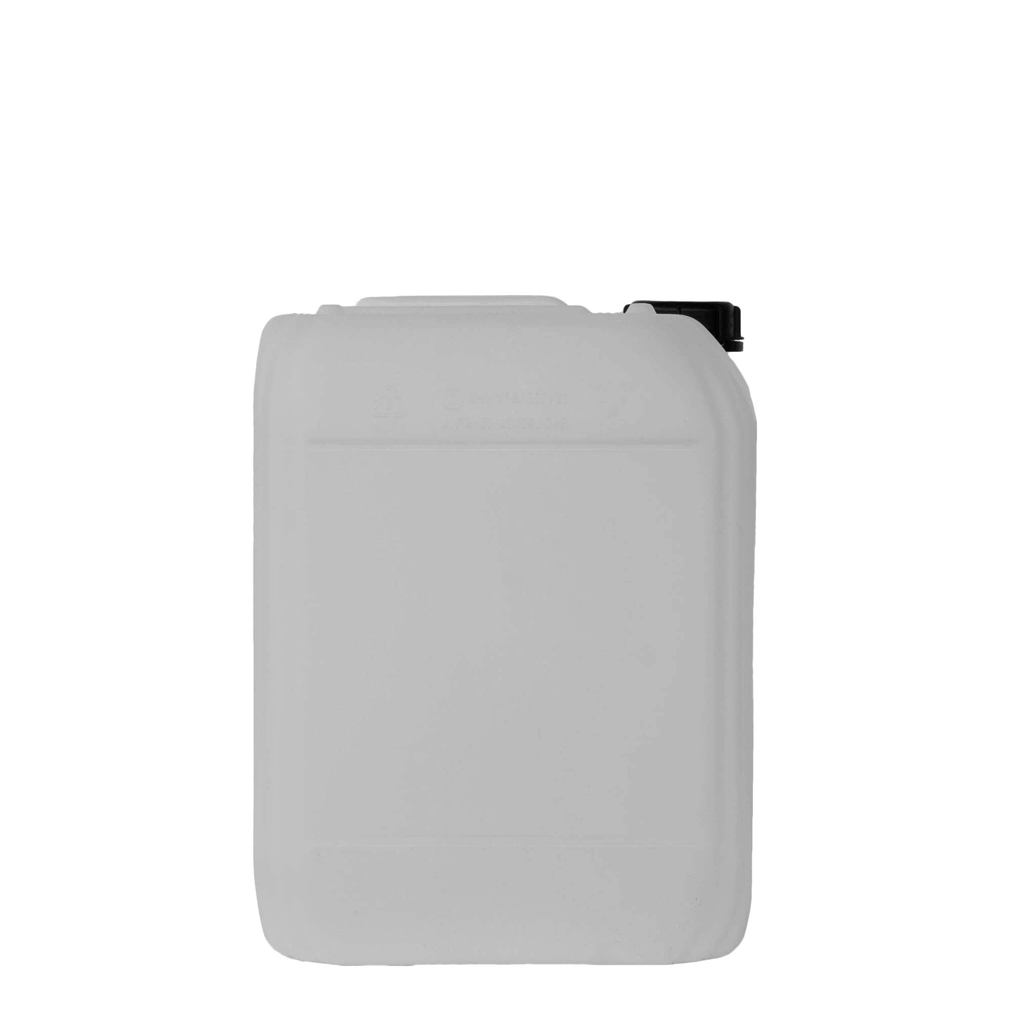 Kanystr 20 l, hranatý, plast HDPE, přírodní, uzávěr: ND 60