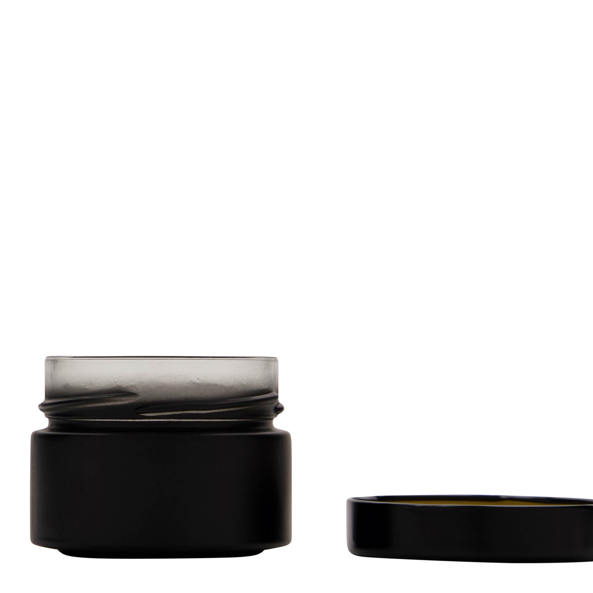 130 ml kulatá sklenice 'Aurora', černá, hrdlo: Deep-Twist-Off (DTO 66)