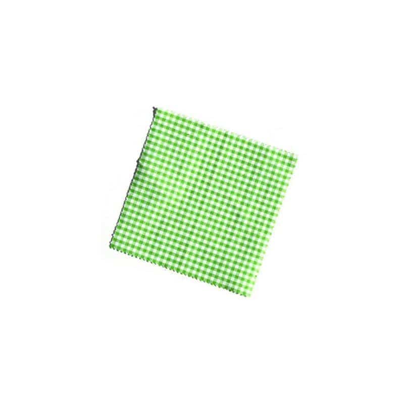 Látkový ubrousek károvaný 15x15, čtvercový, textil, limetkově zelený, uzávěr: TO58-TO82