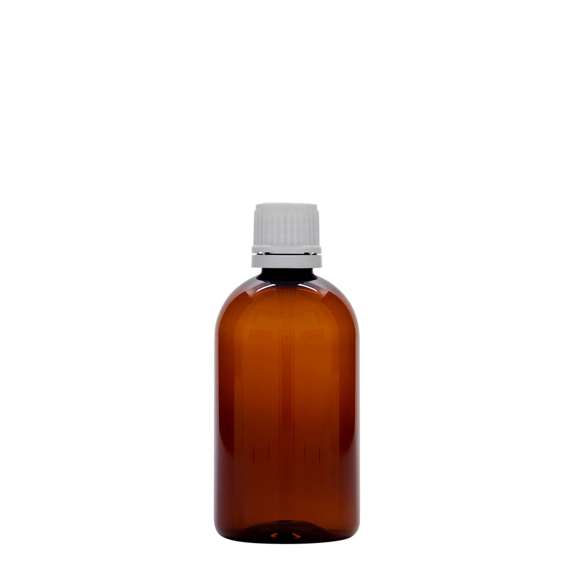 100 ml PET-lékovka „Easy Living“, hnědá, plast, hrdlo: DIN 18 100 ml PET-lékovka „Easy Living“, hnědá, plast, hrdlo: DIN 18