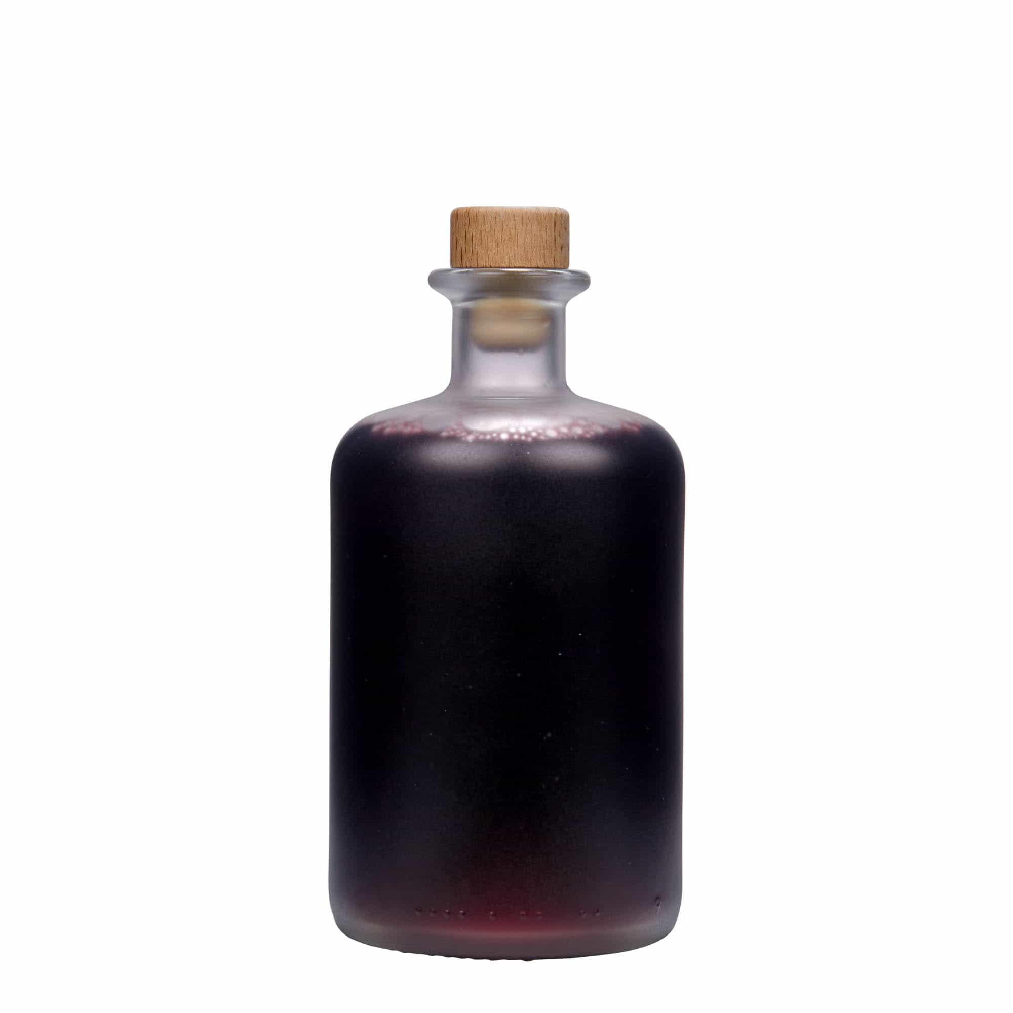 Skleněná lahev 500 ml lékárenská, matná, uzávěr: korek
