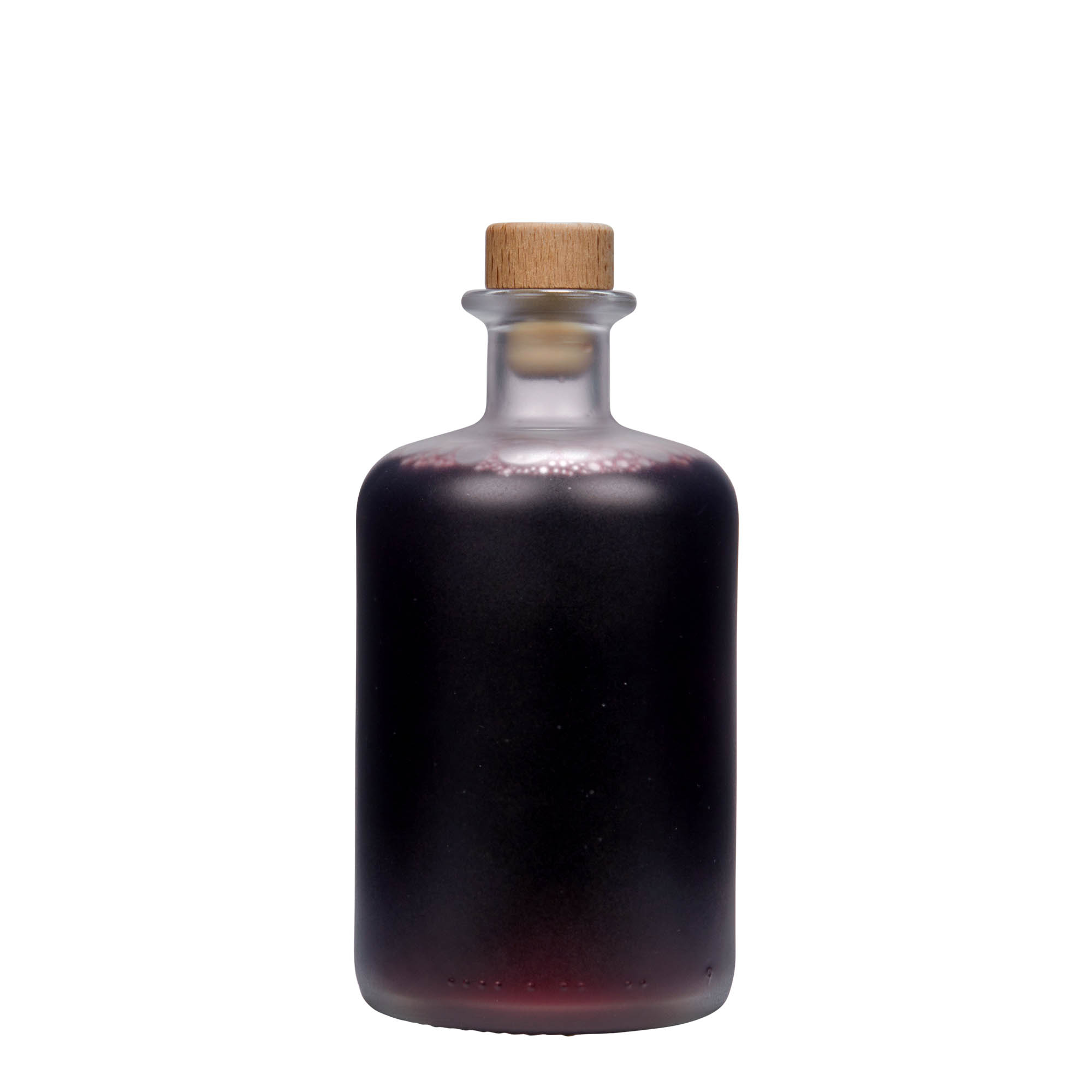 500 ml skleněná láhev lékárenská, zmražená, hrdlo: korek