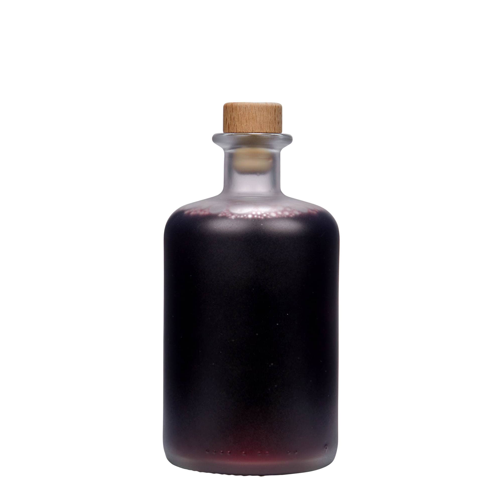 500 ml skleněná láhev lékárenská, zmražená, hrdlo: korek
