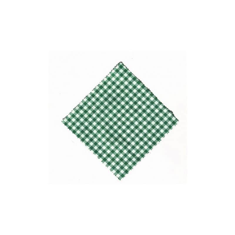 Látkový ubrousek károvaný 15x15, čtvercový, textil, tmavě zelený, uzávěr: TO58-TO82