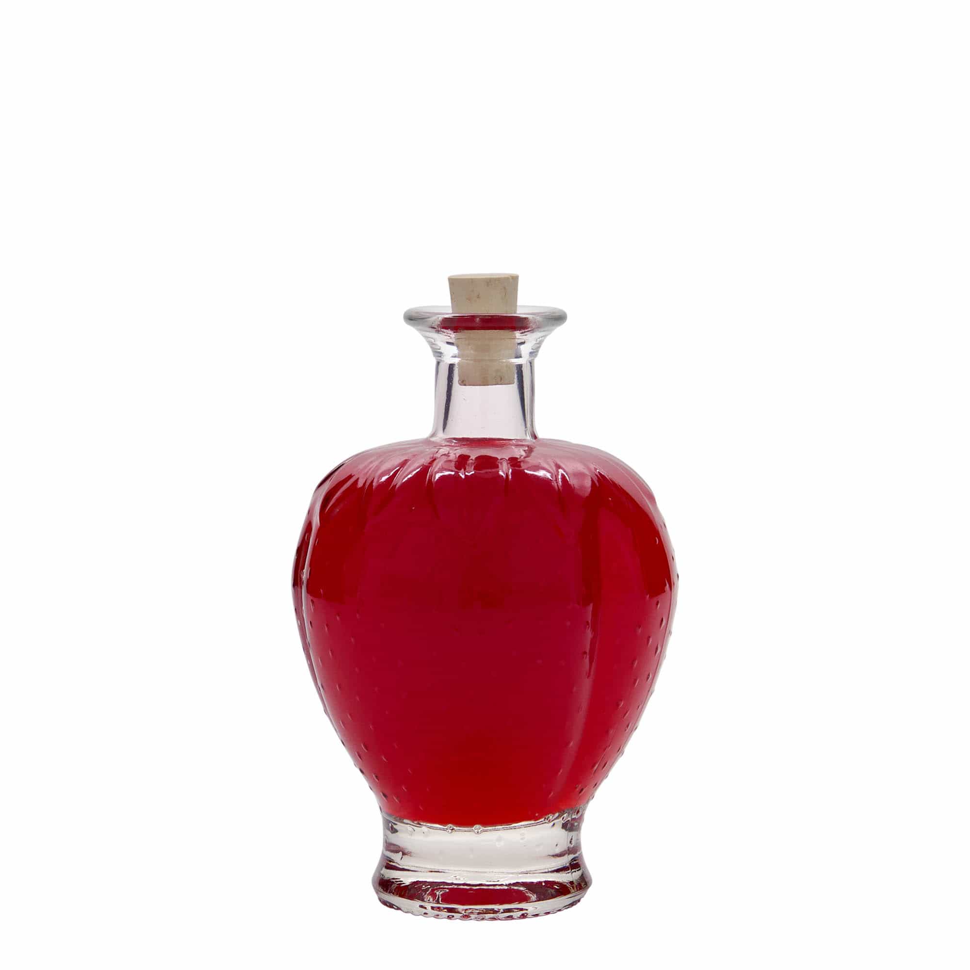 200 ml skleněná láhev 'Jahoda', hrdlo: korek