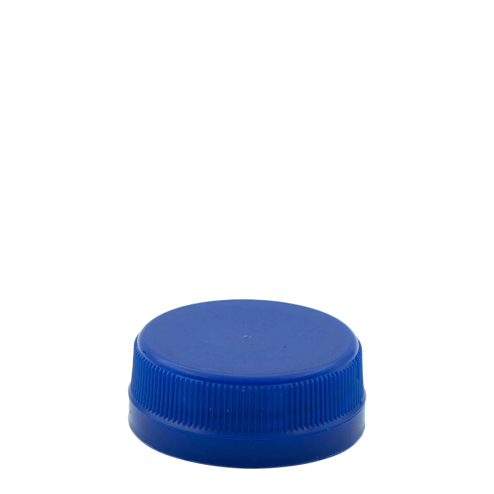 Šroubovací uzávěr s dvoucestným závitem, plast PE, modrý, pro ústí: PET 38 mm