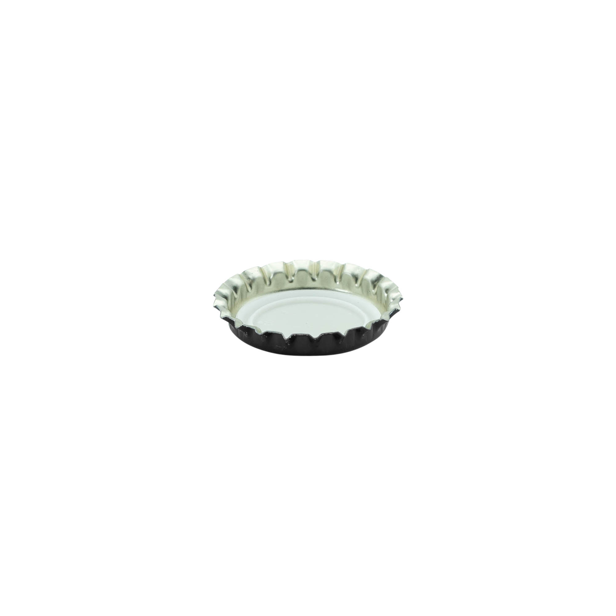 Korunkové uzávěry 26 mm, kov, černé Korunkové uzávěry 26 mm, kov, černé