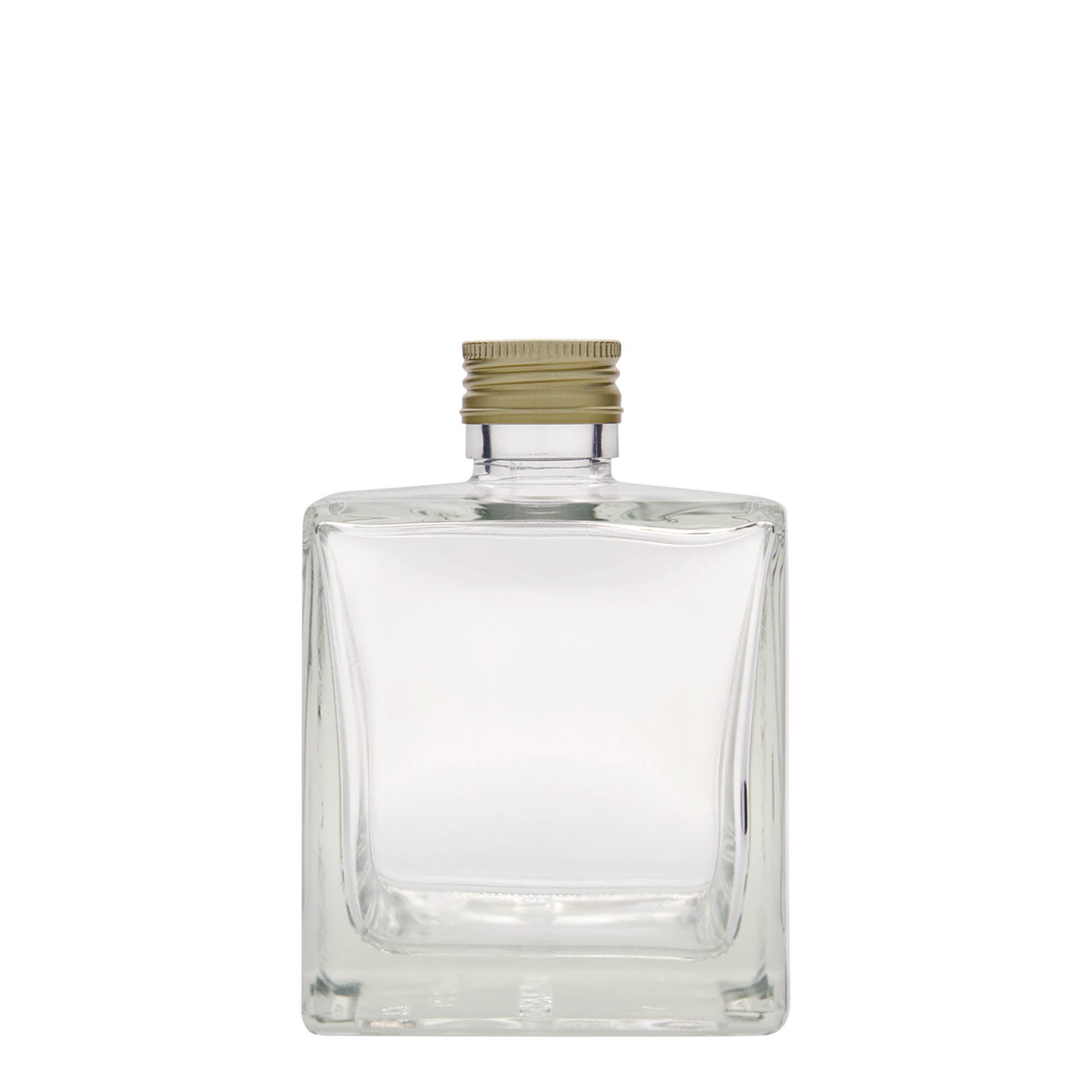 500 ml skleněná láhev 'Cube', čtvercová, hrdlo: PP 31,5