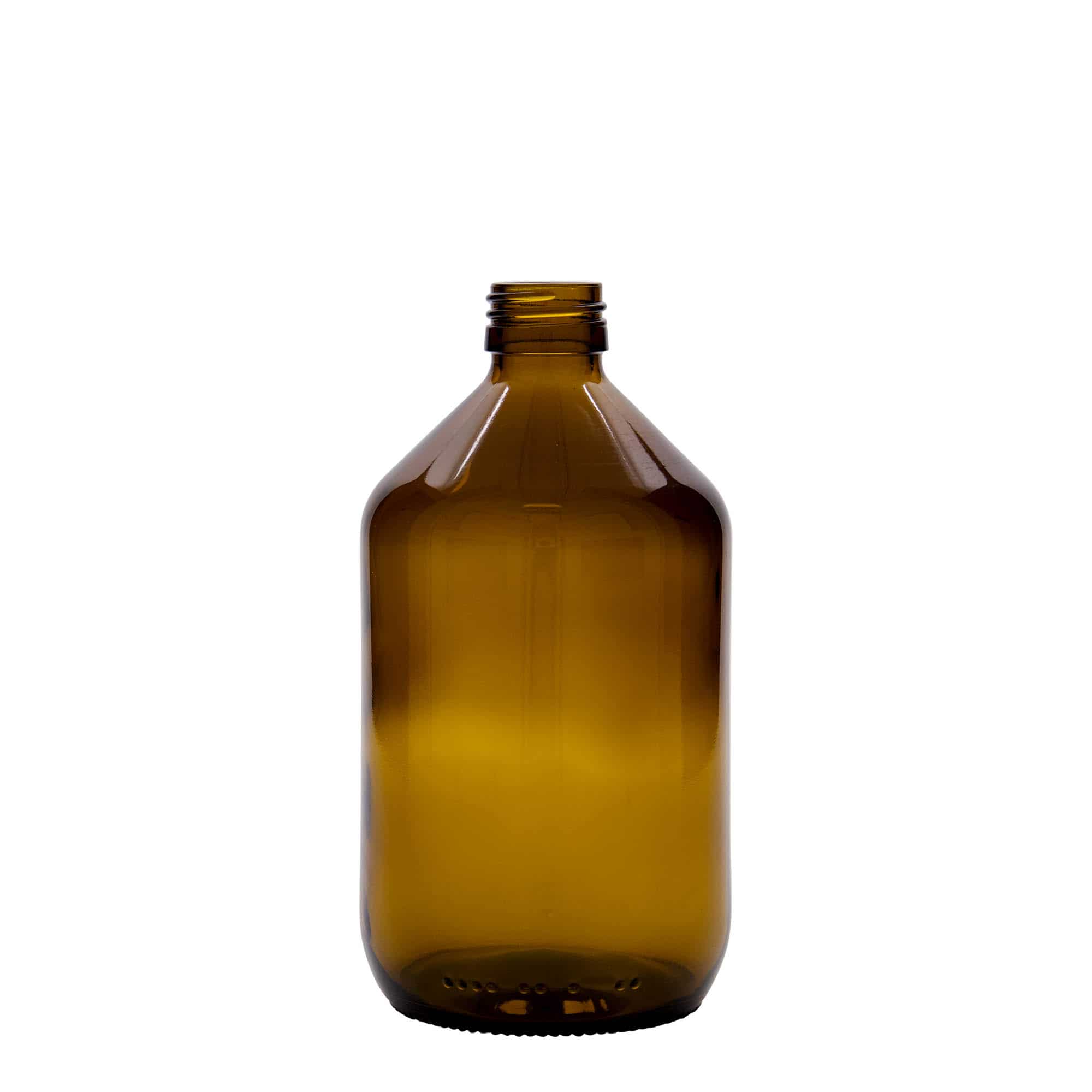 Lékovka 500 ml, hnědá, sklo, ústí: PP 28 Lékovka 500 ml, hnědá, sklo, ústí: PP 28