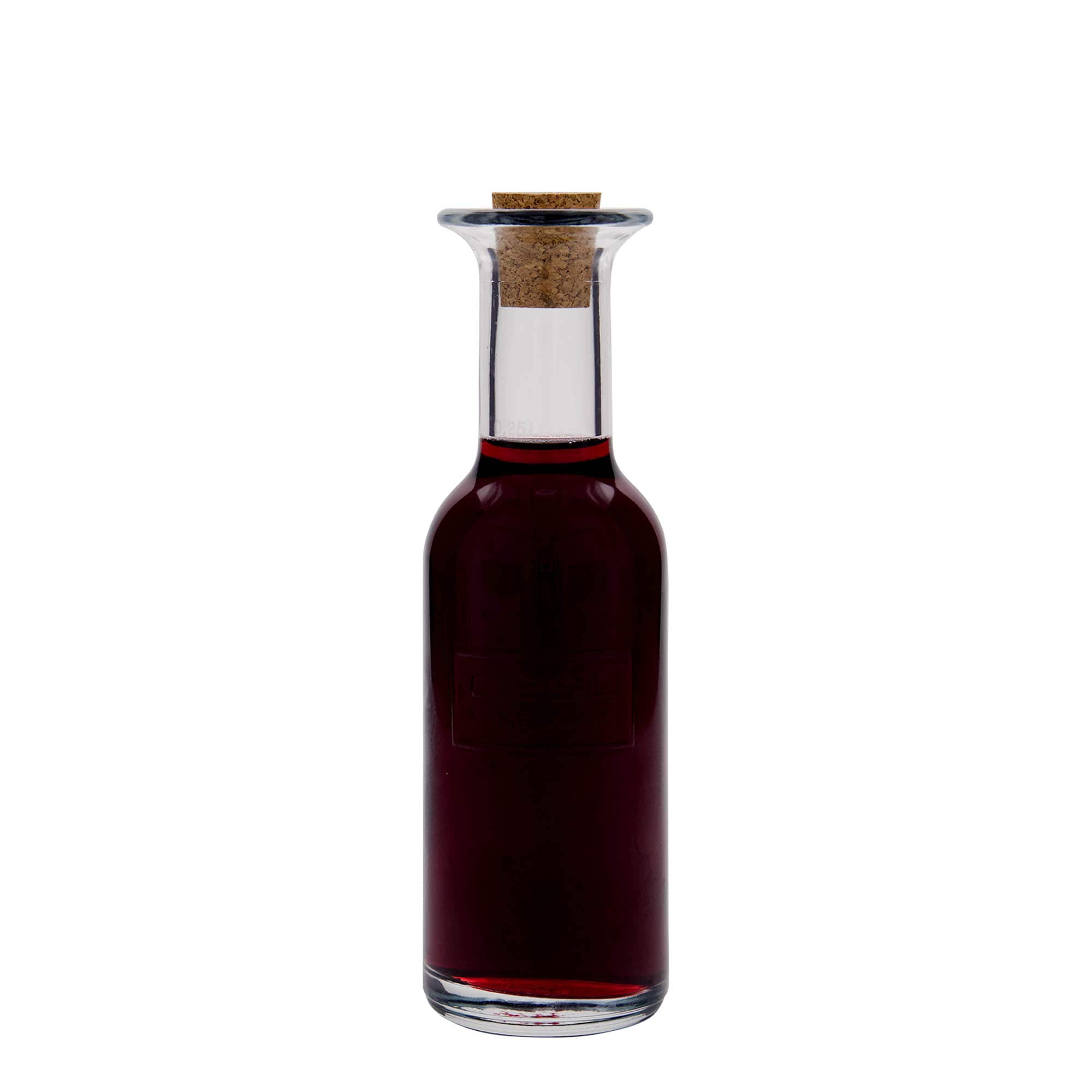 250 ml skleněná láhev „Optima Fine Wine“, hrdlo: korek