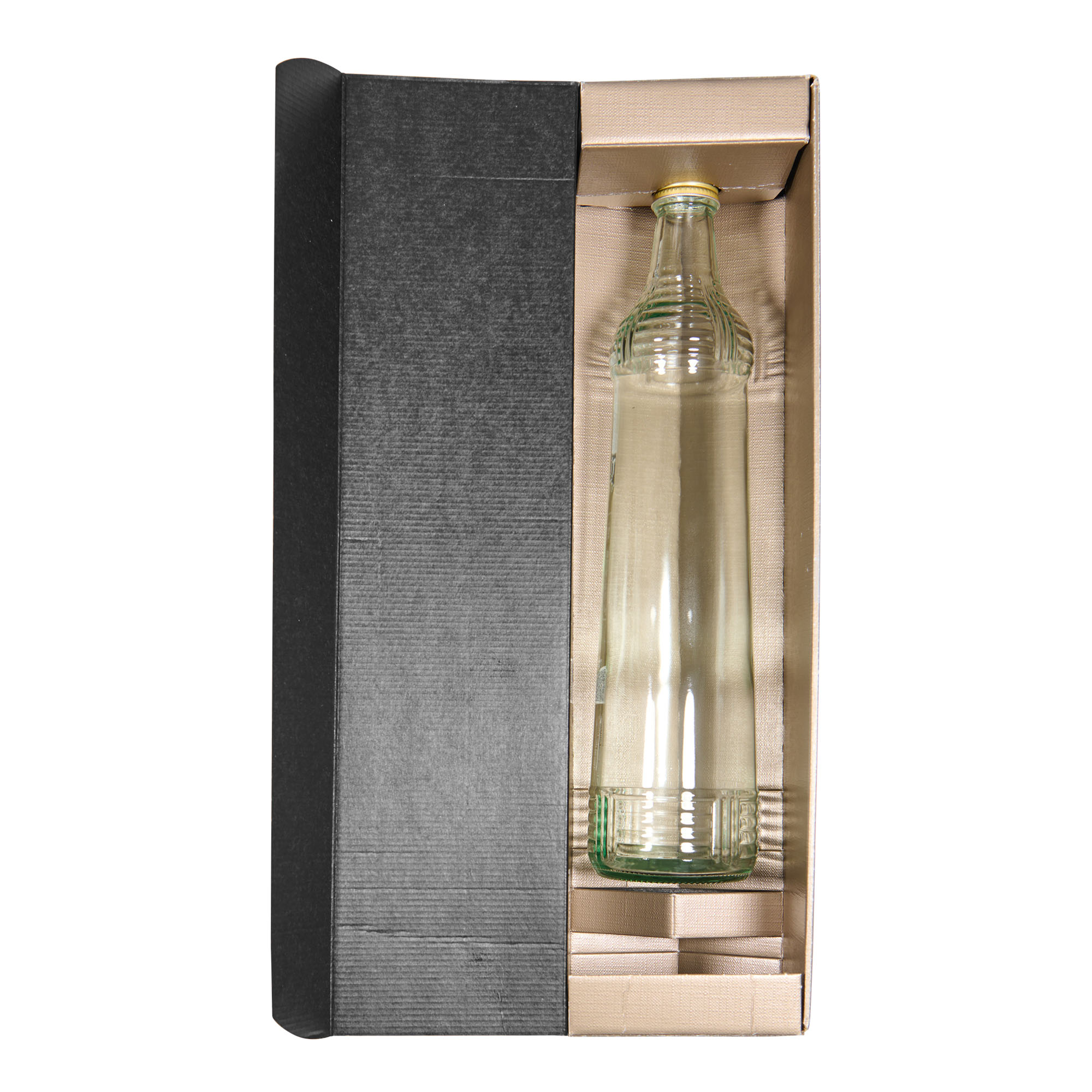 Dárková krabice 'Metallic', obdélníková, lepenka, šampaňská