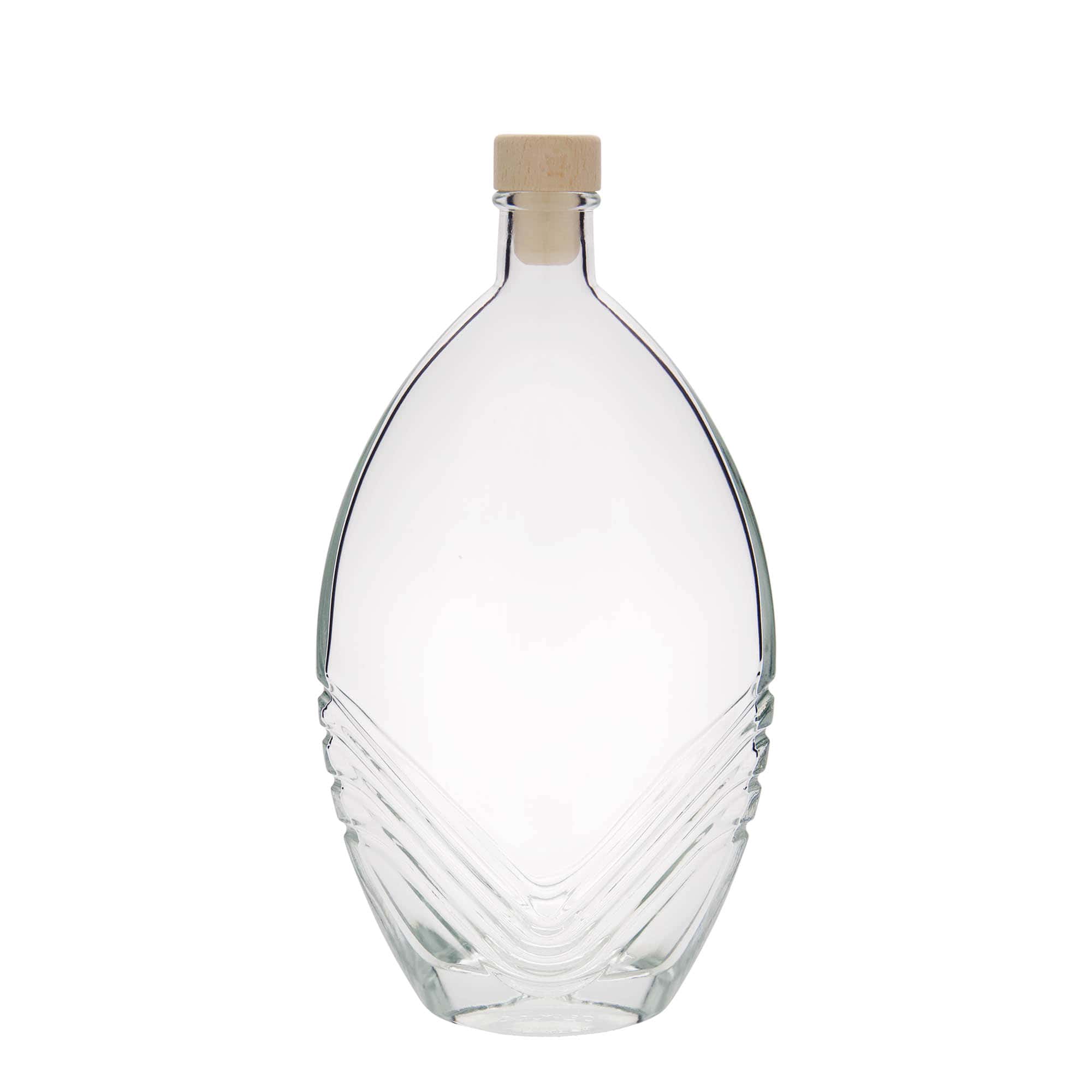 Skleněná lahev 500 ml 'Florence', oválná, uzávěr: korek
