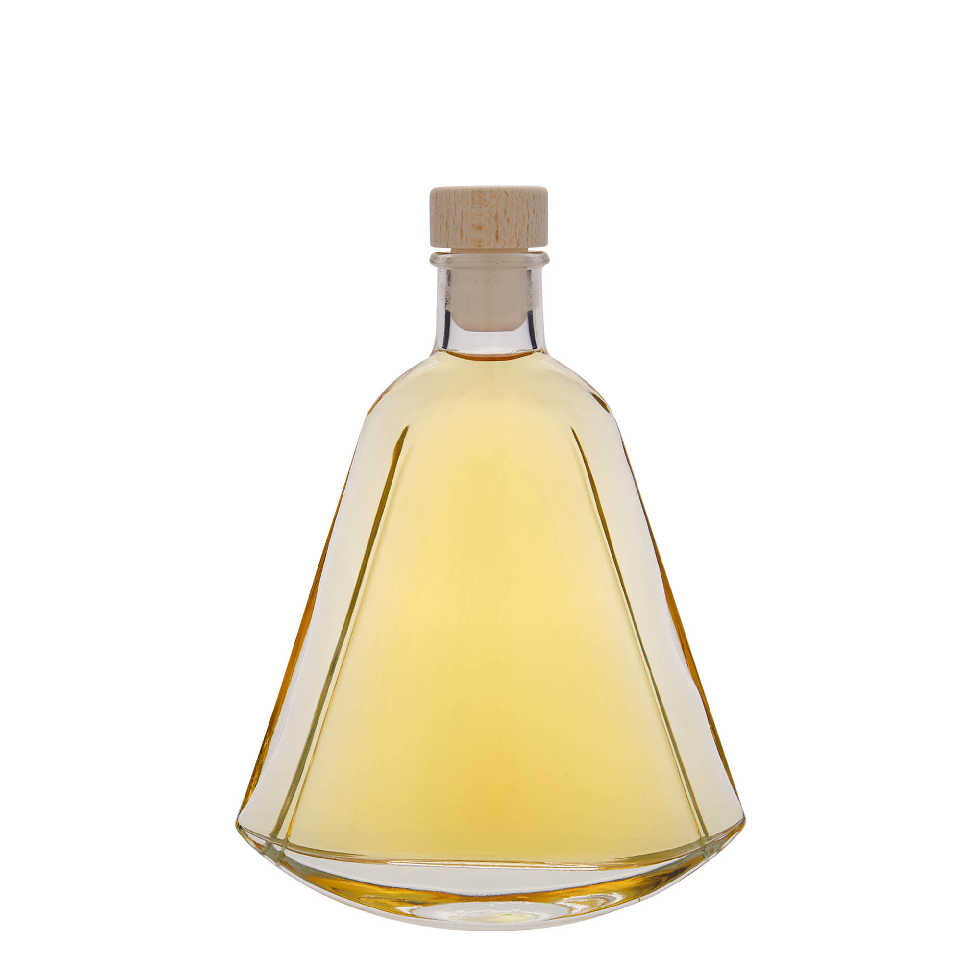 200 ml skleněná láhev „Maurizio“, oválná, hrdlo: korek