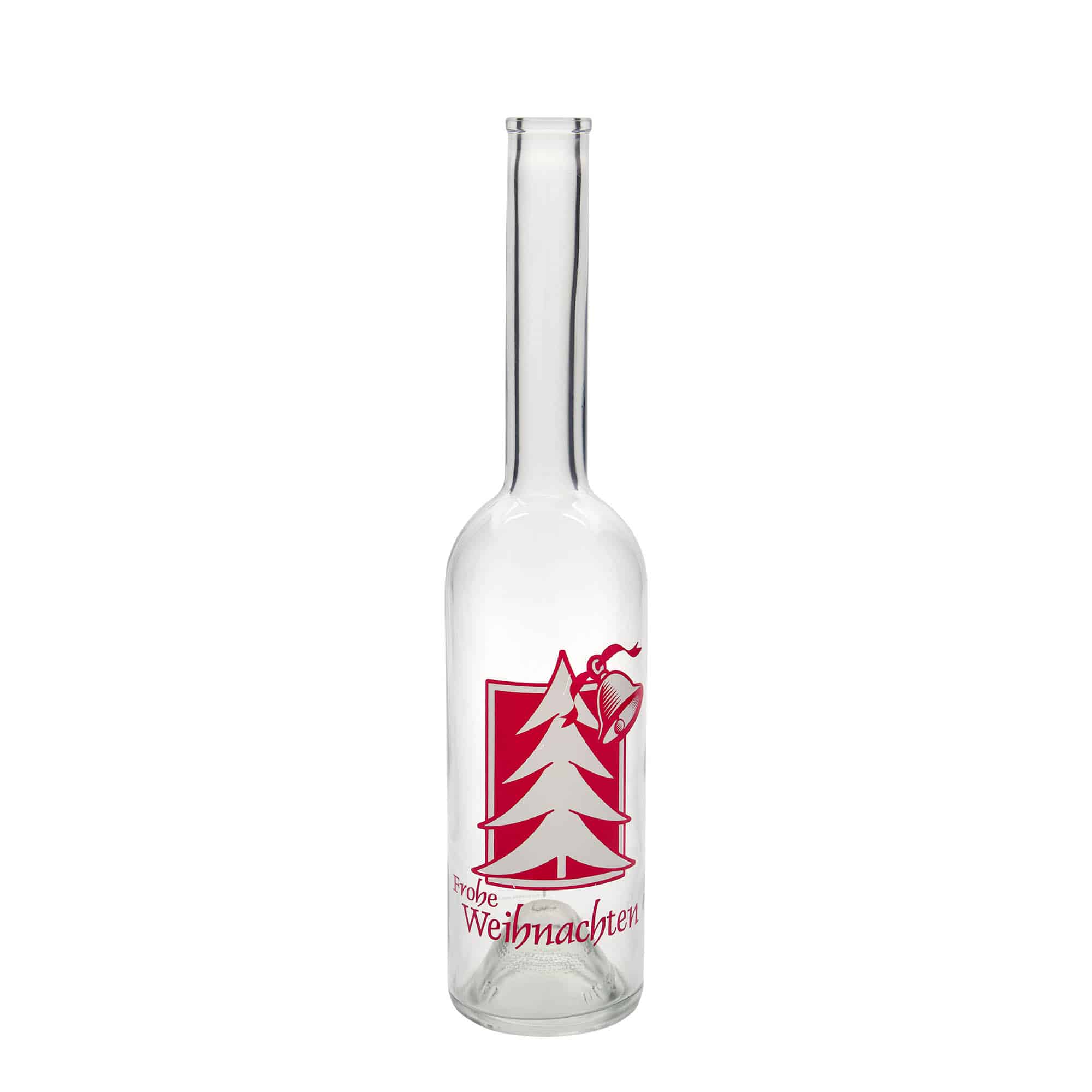 500 ml skleněná láhev „Opera“, motiv: Vánoční pozdrav, hrdlo: korek