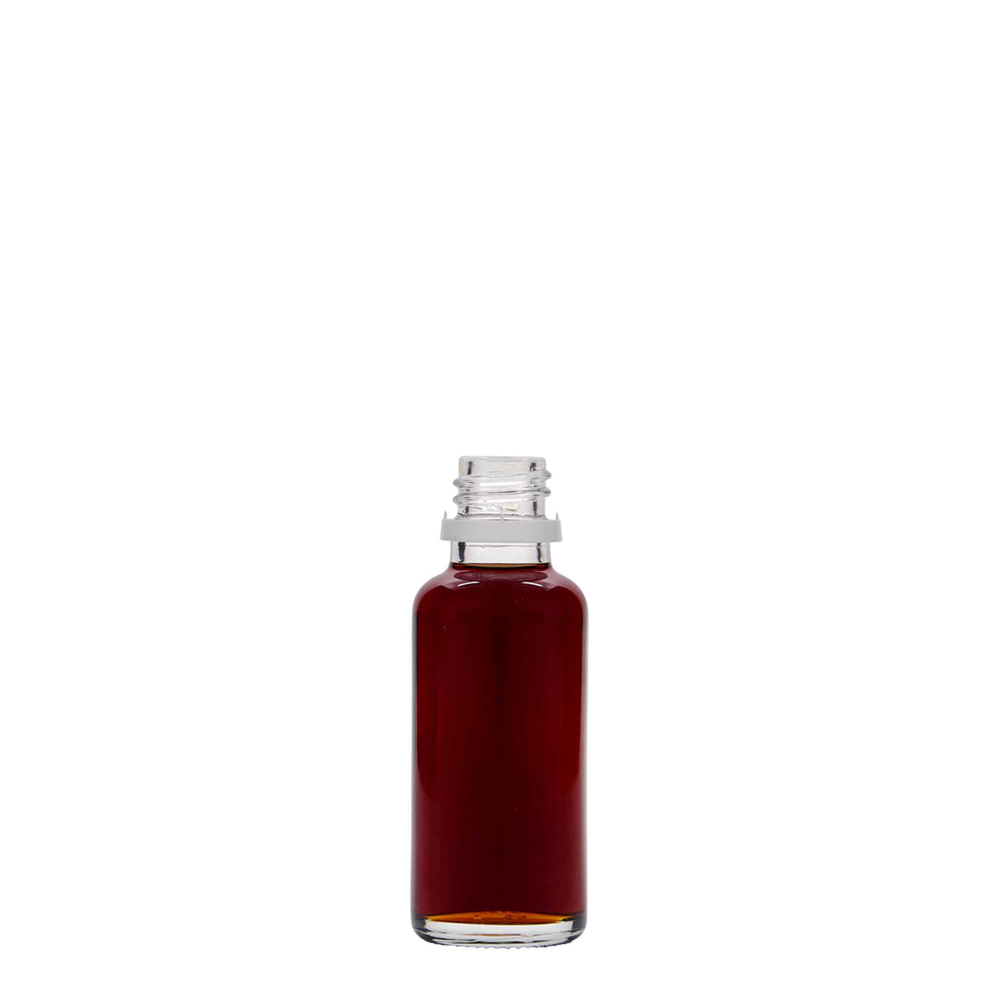 30 ml lékovka, sklo, hrdlo: DIN 18