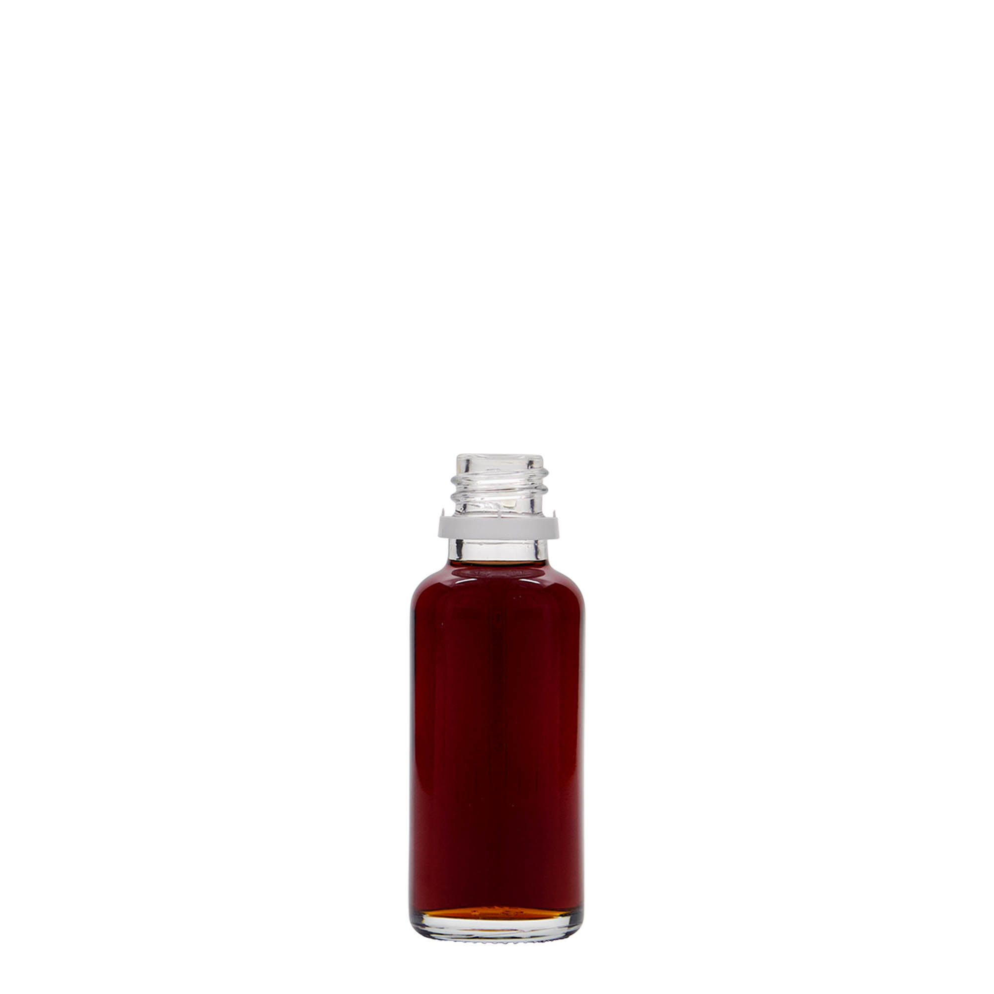 30 ml lékovka, sklo, hrdlo: DIN 18