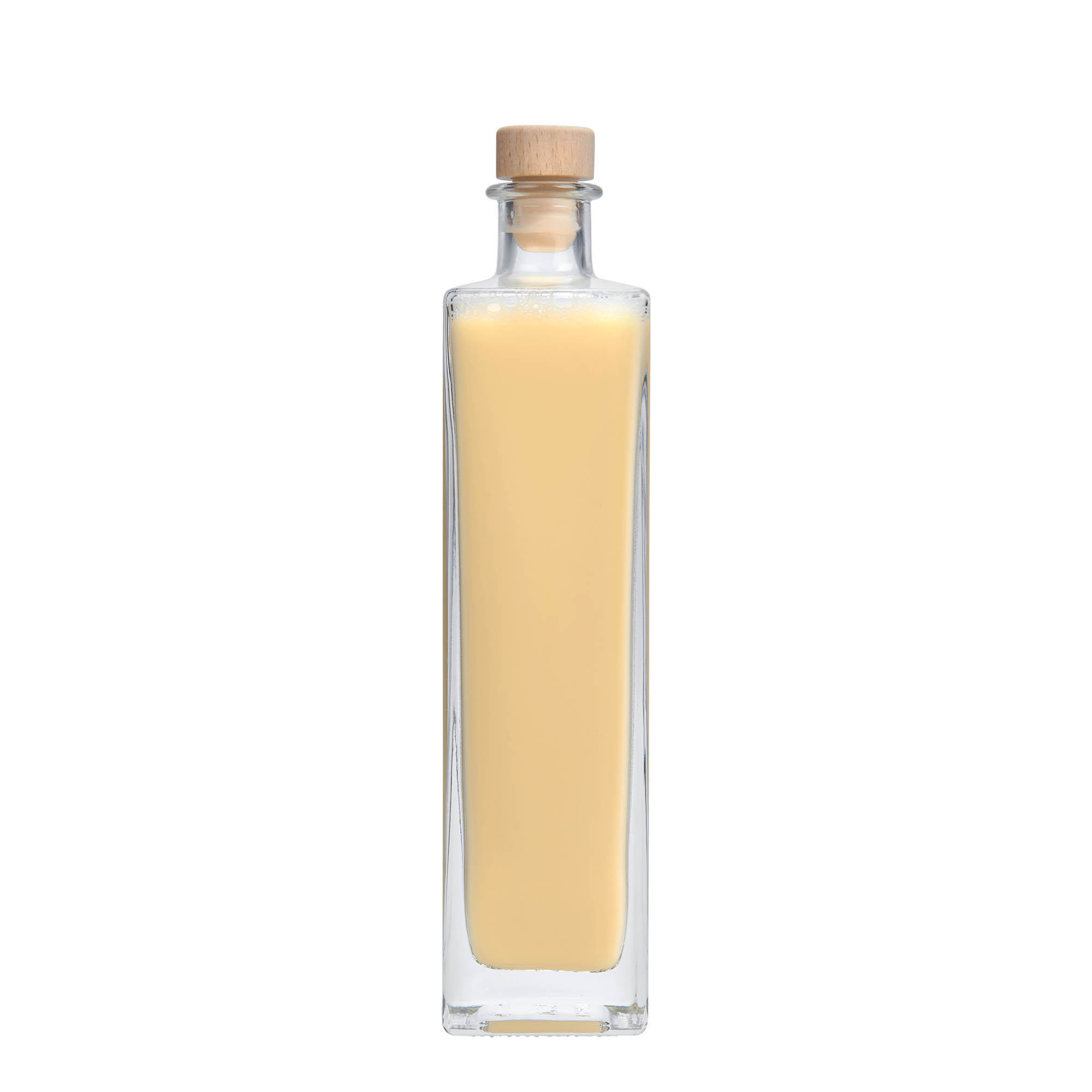 500 ml skleněná láhev 'Rafaello', čtvercová, hrdlo: korek