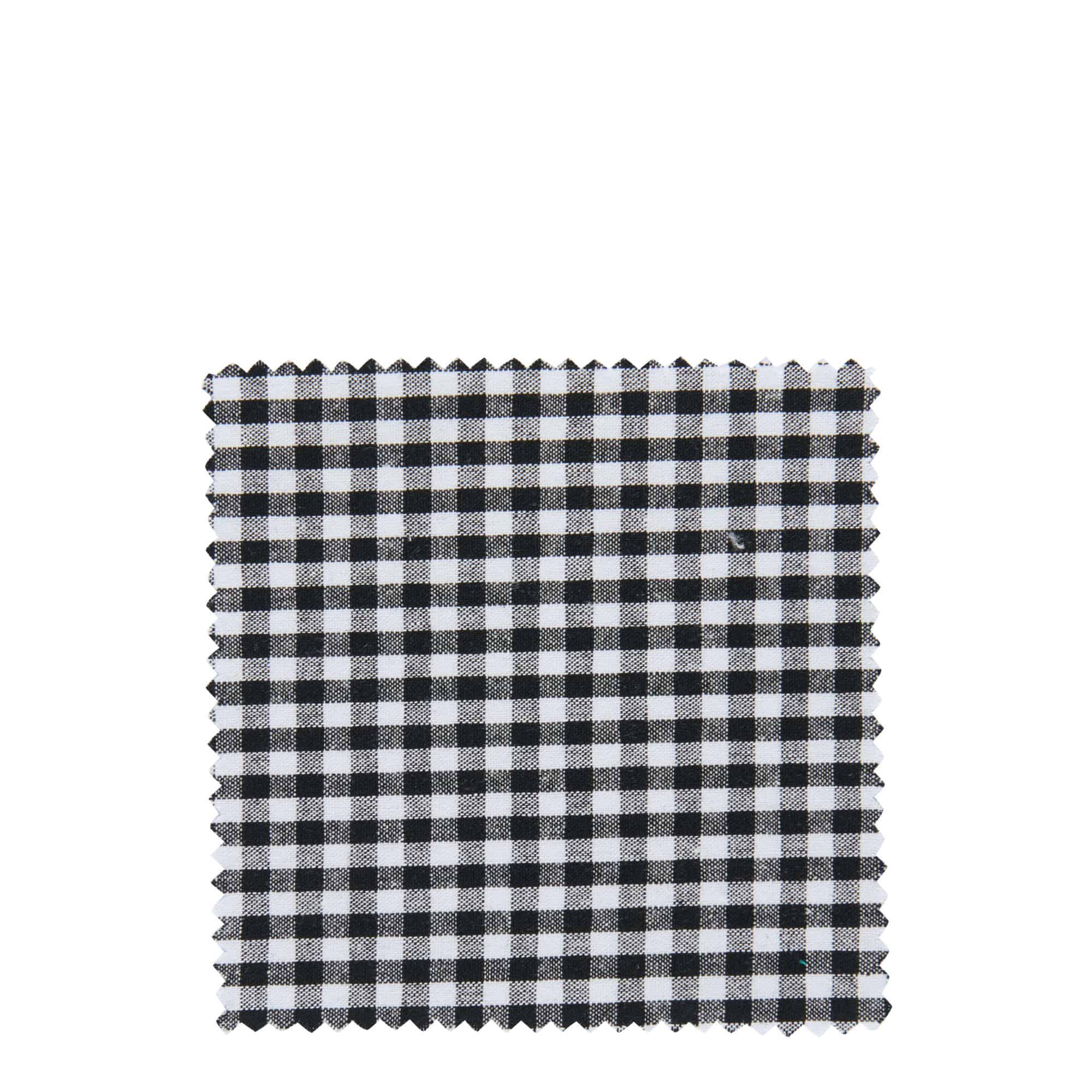 Látkový ubrousek károvaný 12x12, čtvercový, textil, černý, uzávěr: TO38-TO53