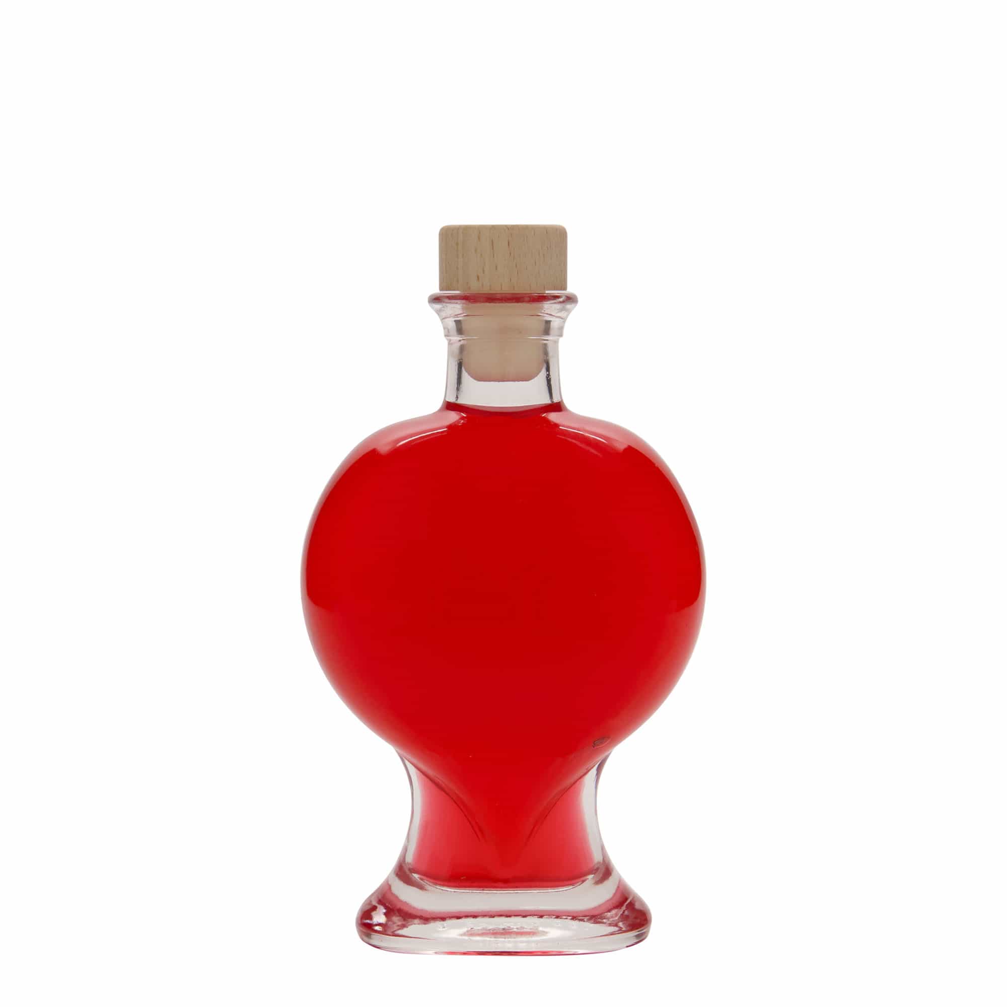 200 ml skleněná láhev 'Srdce', hrdlo: korek 200 ml skleněná láhev 'Srdce', hrdlo: korek