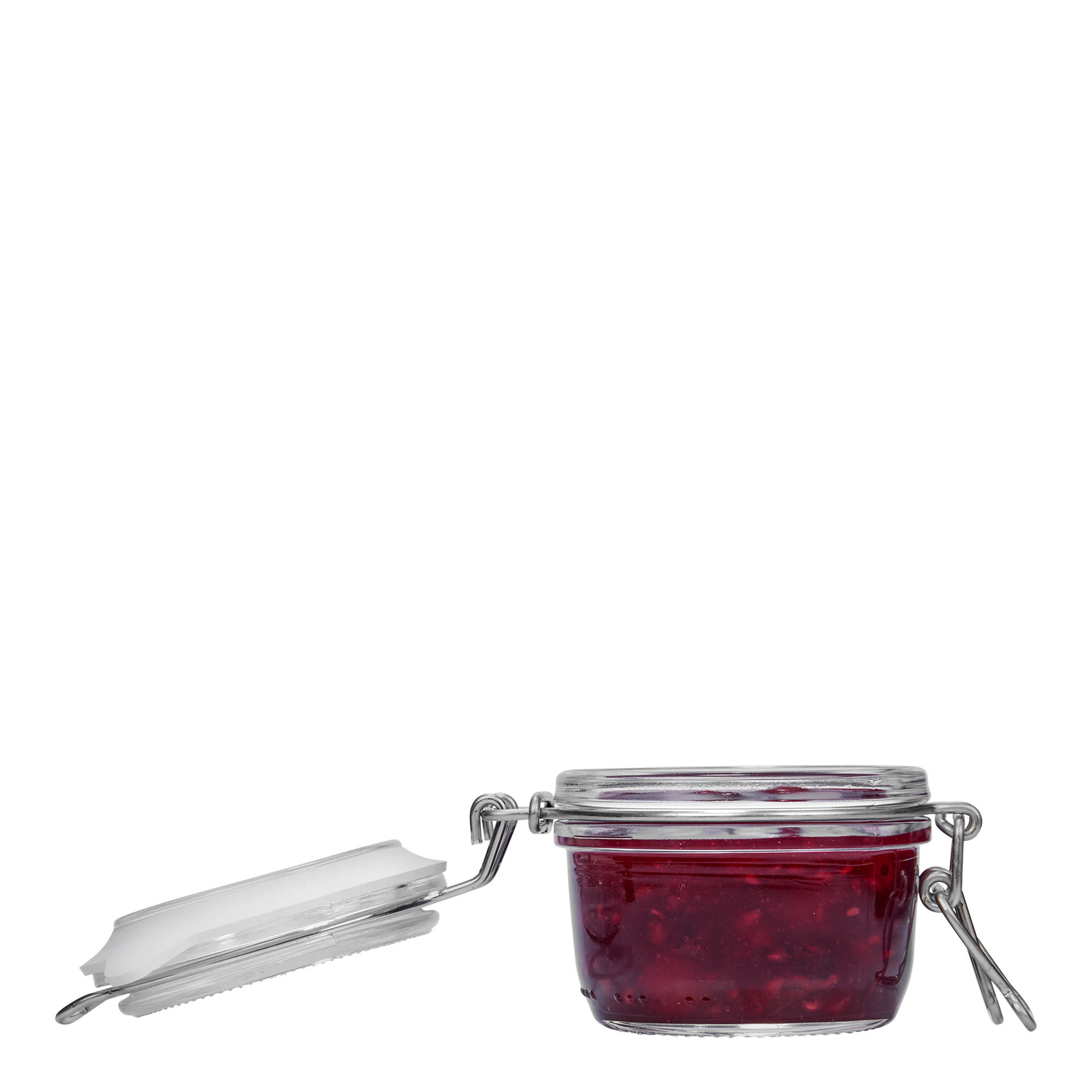 125 ml sklenice s drátěným uzávěrem 'Fido', hrdlo: drátěný uzávěr 125 ml sklenice s drátěným uzávěrem 'Fido', hrdlo: drátěný uzávěr