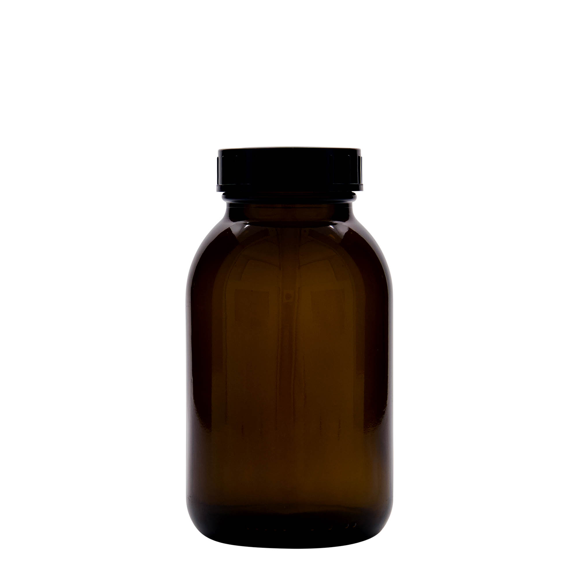 500 ml širokohrdlá sklenice, hnědá, hrdlo: DIN 55 500 ml širokohrdlá sklenice, hnědá, hrdlo: DIN 55