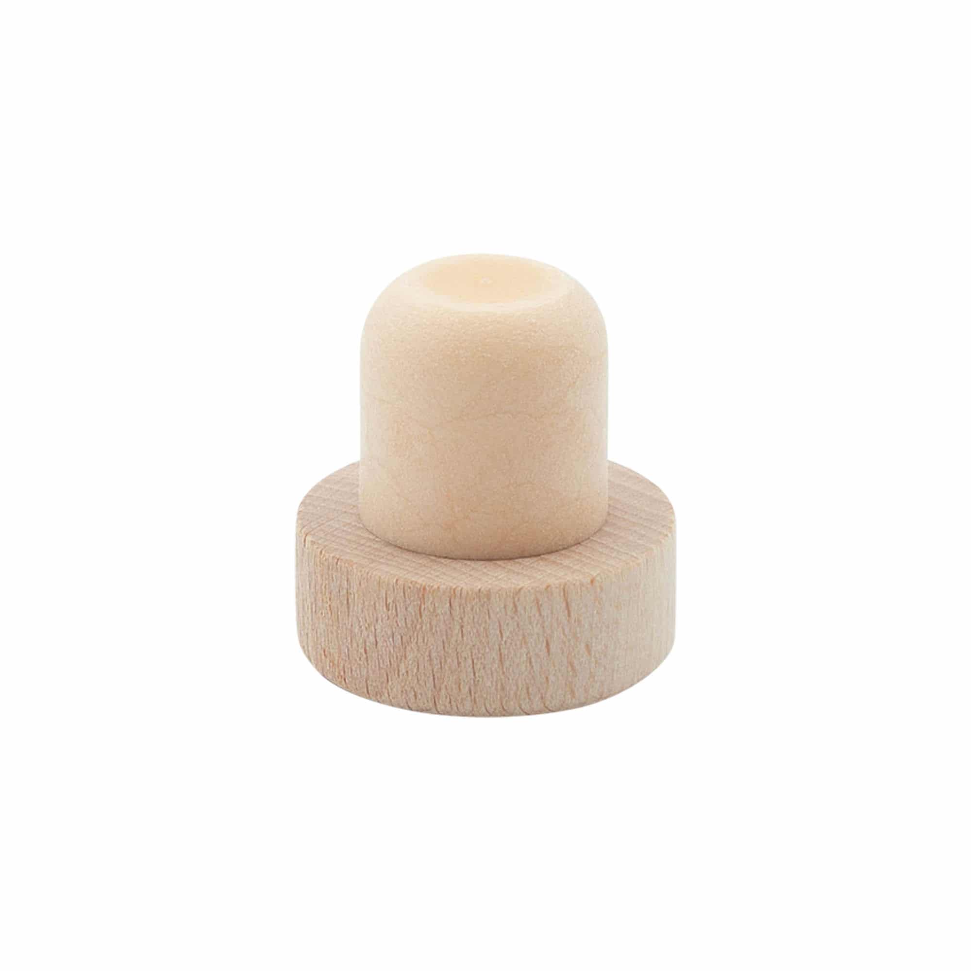 Korek s úchytem 21,5 mm, dřevo/plast, pro uzávěr: korek
