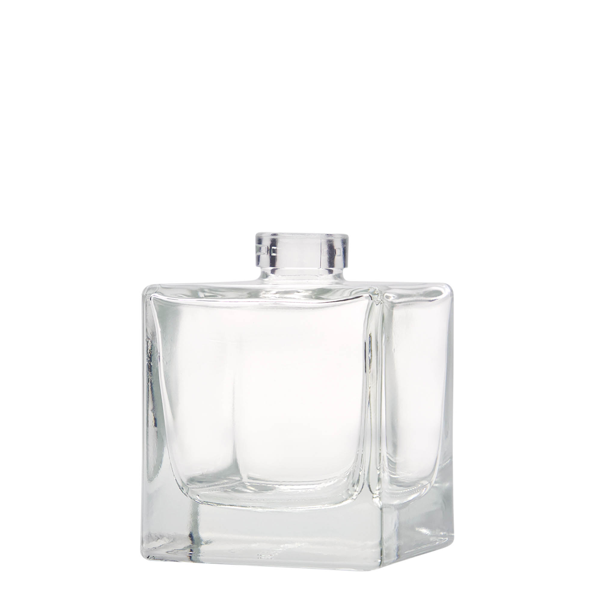 200 ml skleněná láhev 'Cube', čtvercová, hrdlo: korek