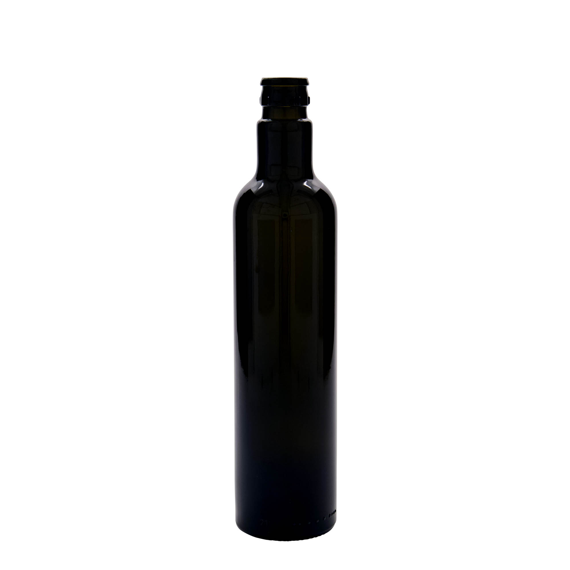 500 ml láhev na ocet/olej „Willy New“, sklo, antik zelená, hrdlo: DOP