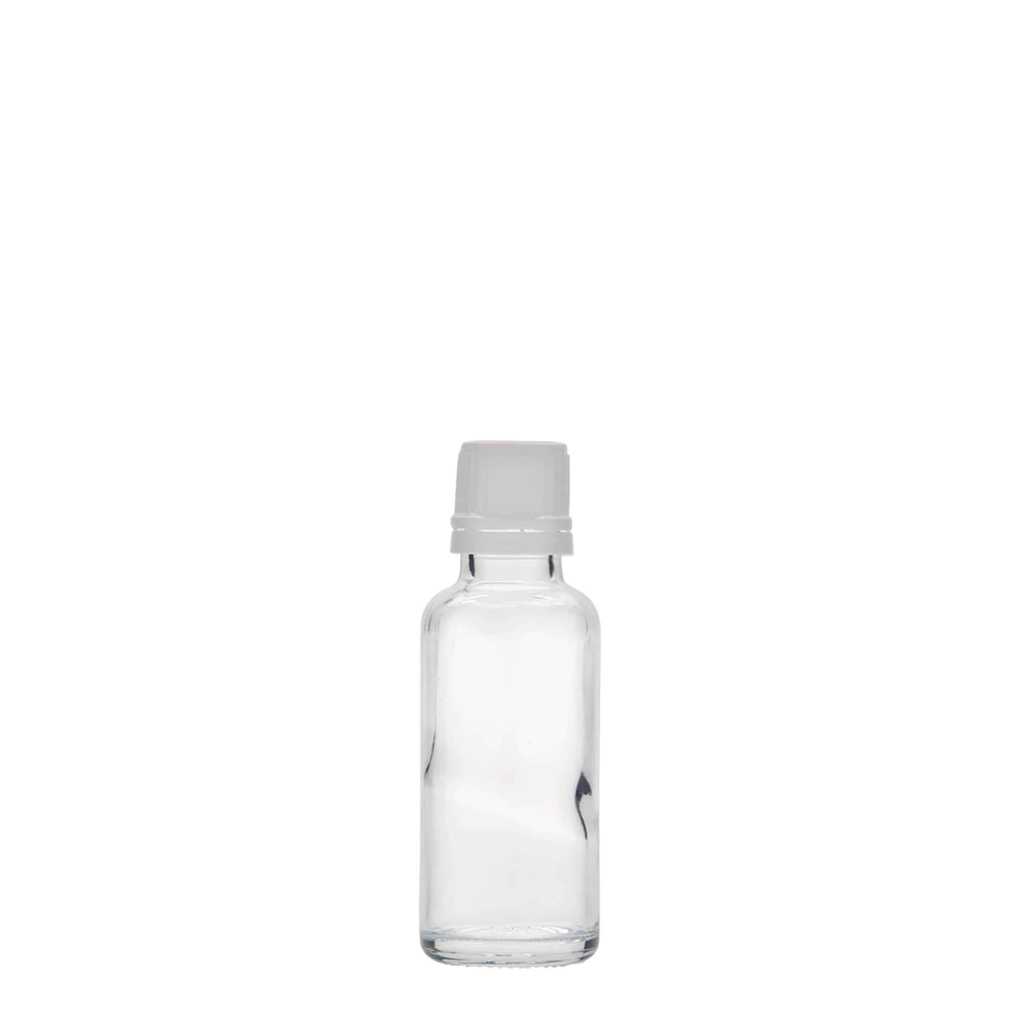 30 ml lékovka, sklo, hrdlo: DIN 18