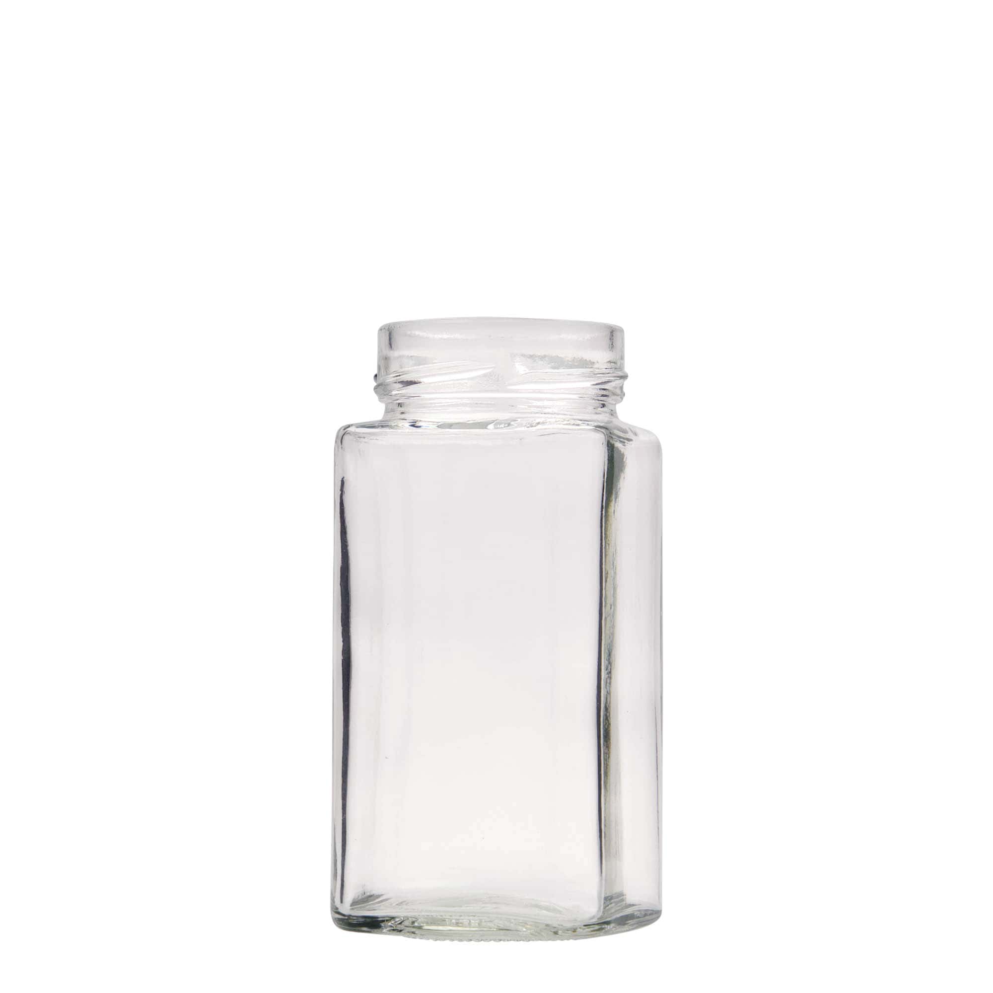 314 ml čtvercová sklenice 'Funny', hrdlo: Deep-Twist-Off (DTO 58)