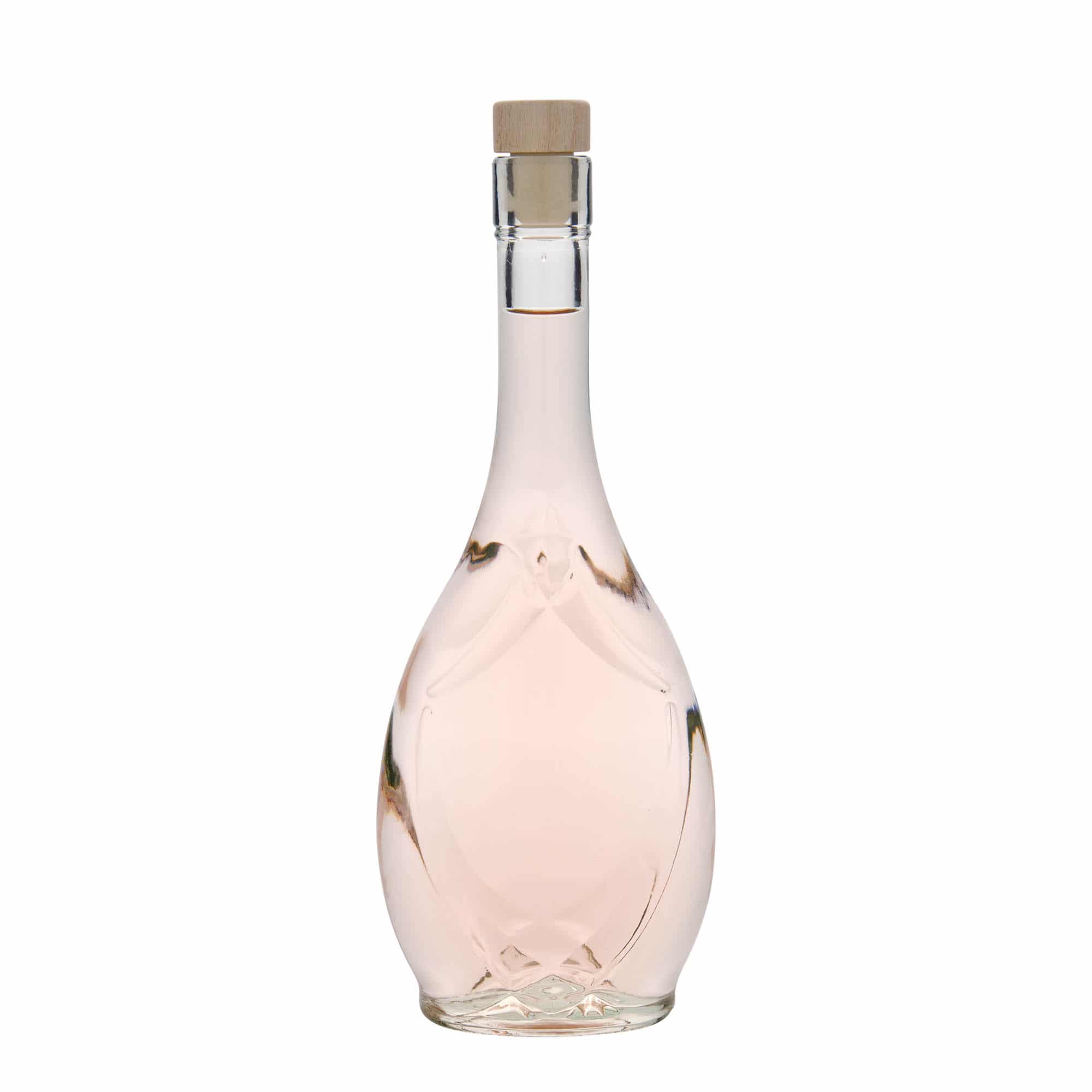 Skleněná lahev 500 ml 'Saragossa', oválná, uzávěr: korek
