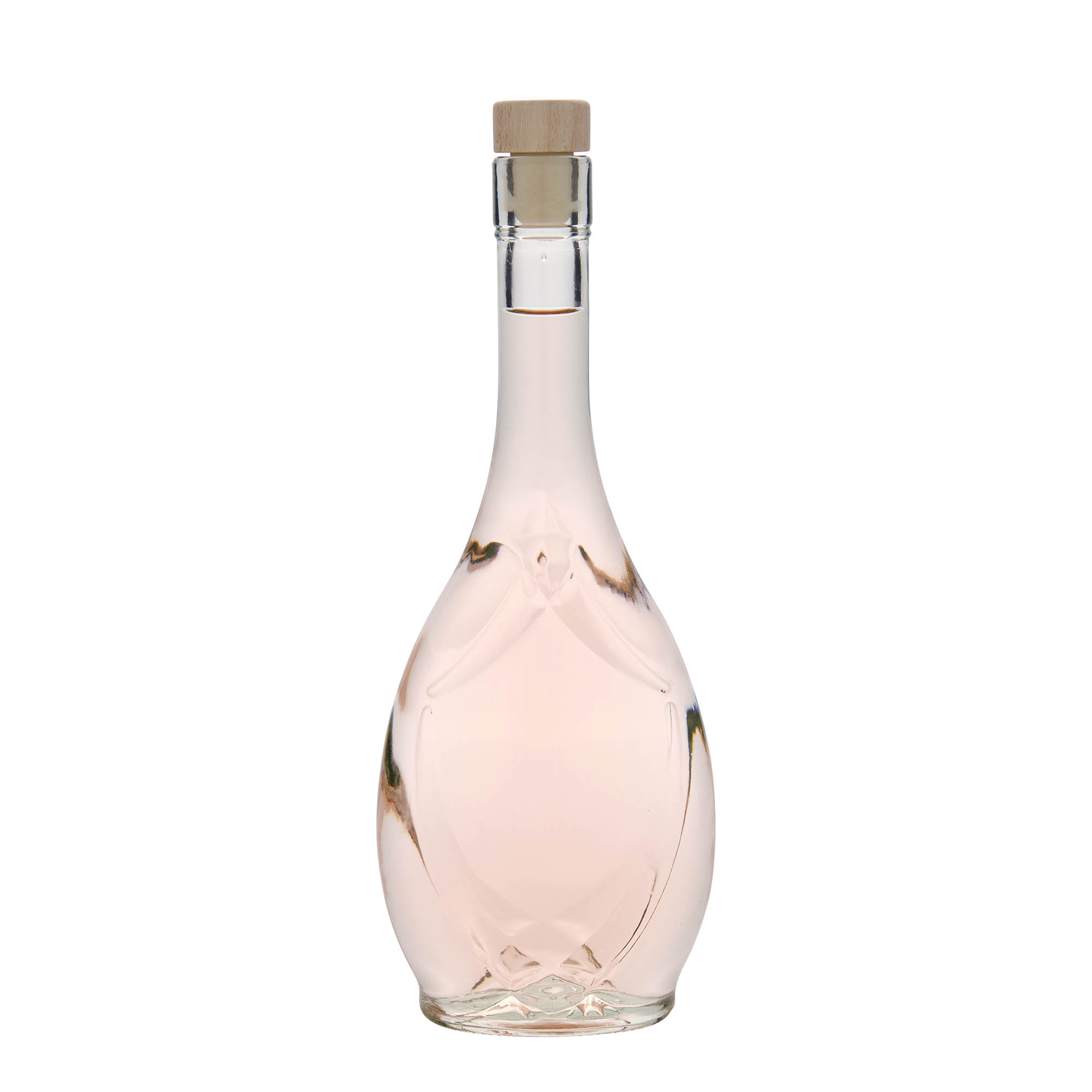 500 ml skleněná láhev 'Saragossa', oválná, hrdlo: korek